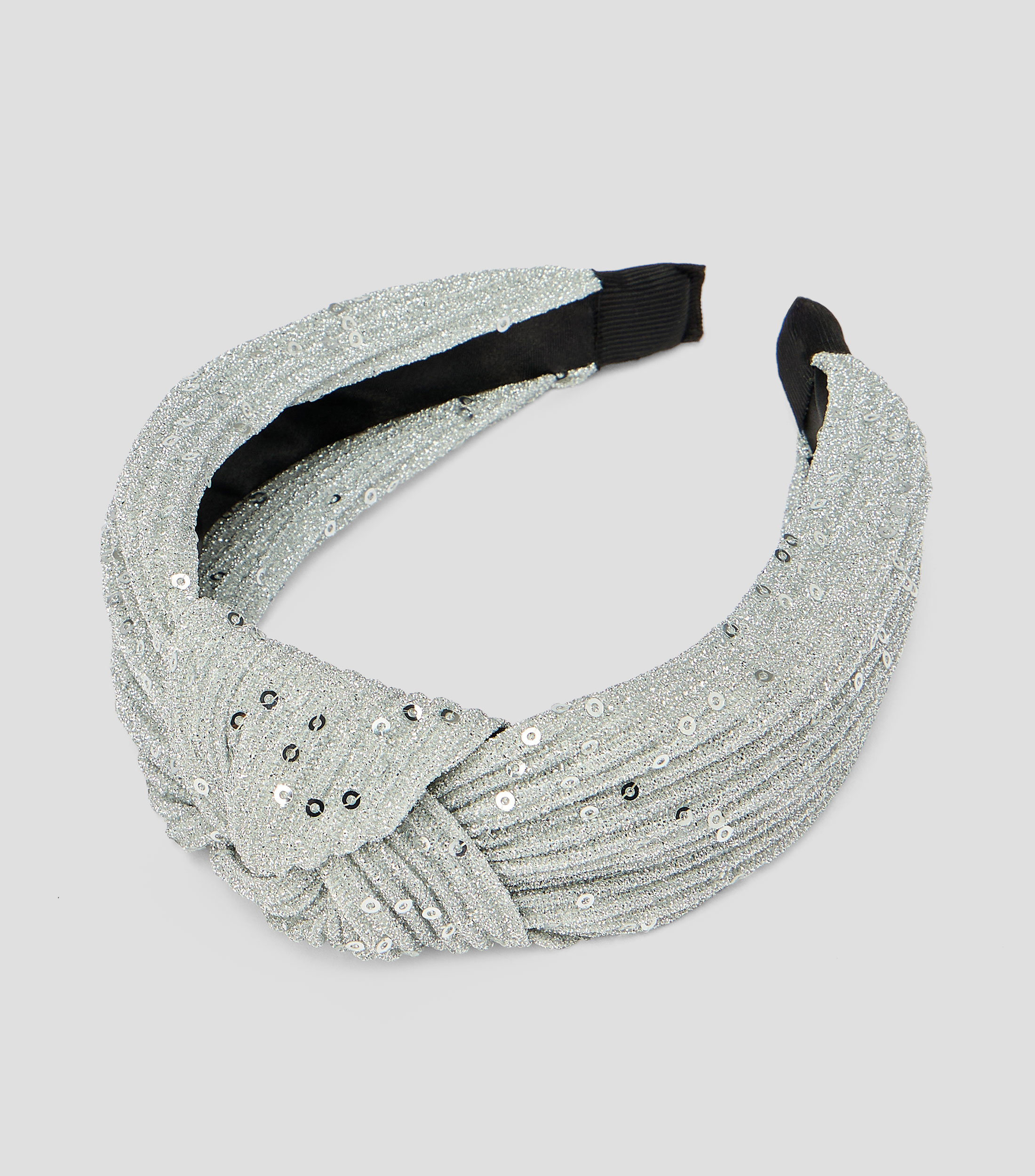 Diadema plateada microdiseño Mujer