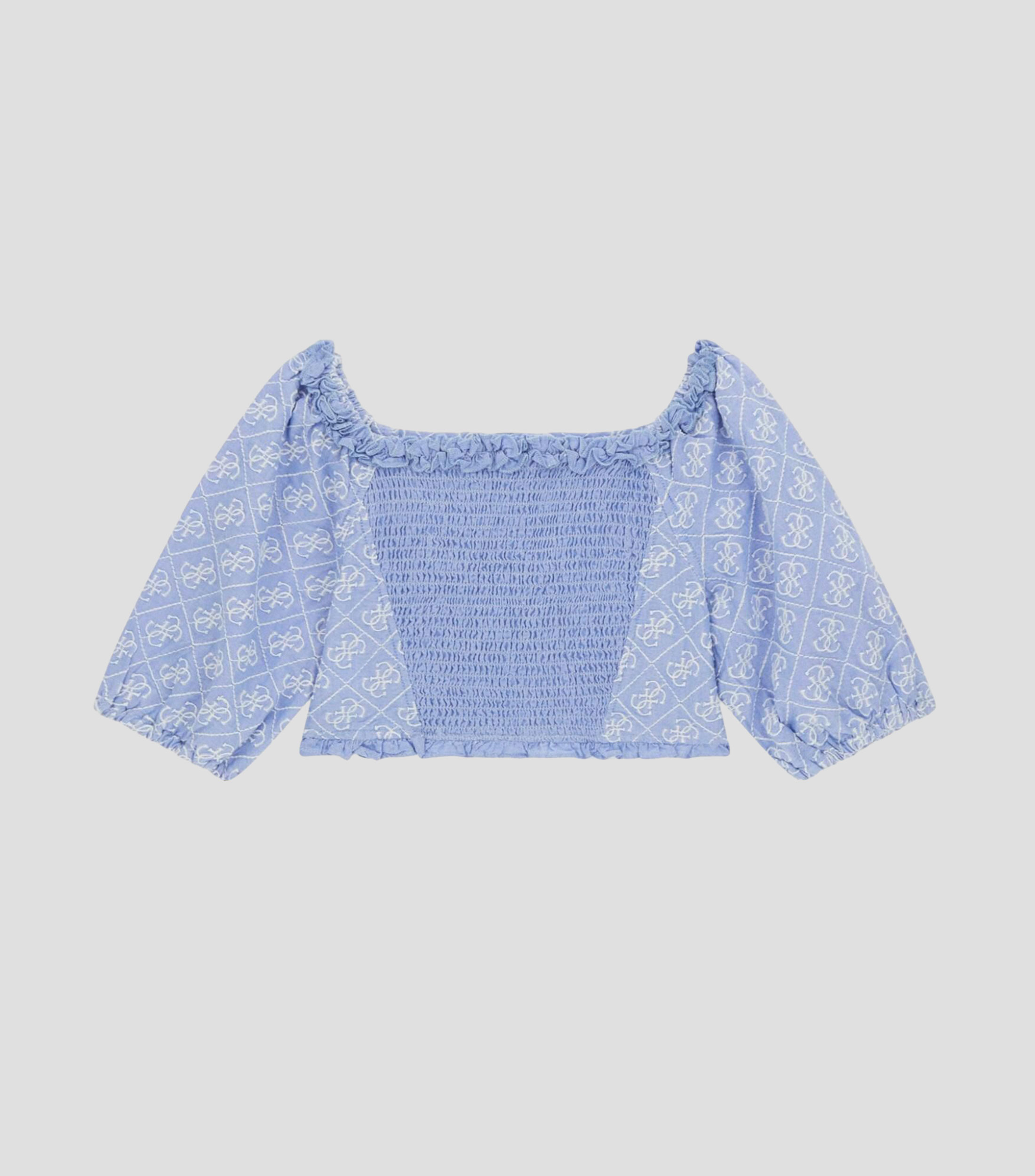 Blusa con diseño fantasía monogram y manga larga Niña
