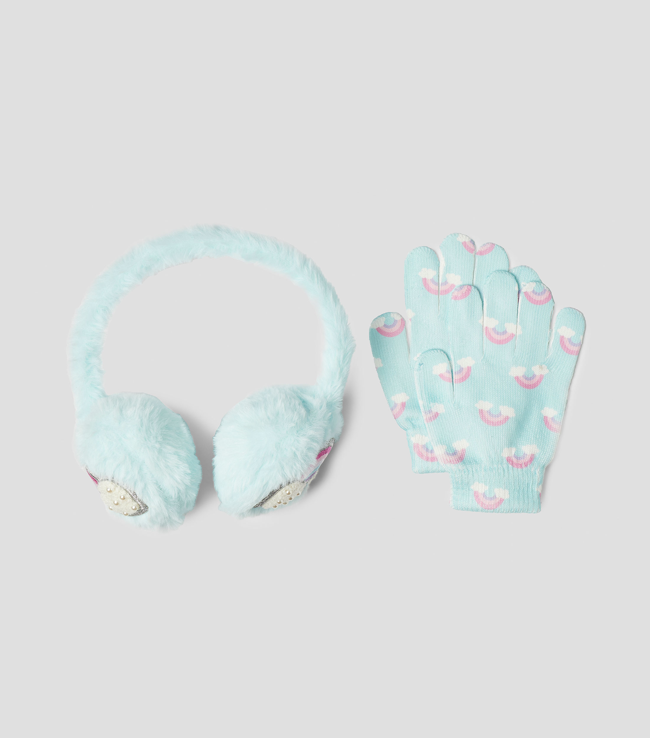 Conjunto 2 piezas orejeras y guantes Niña