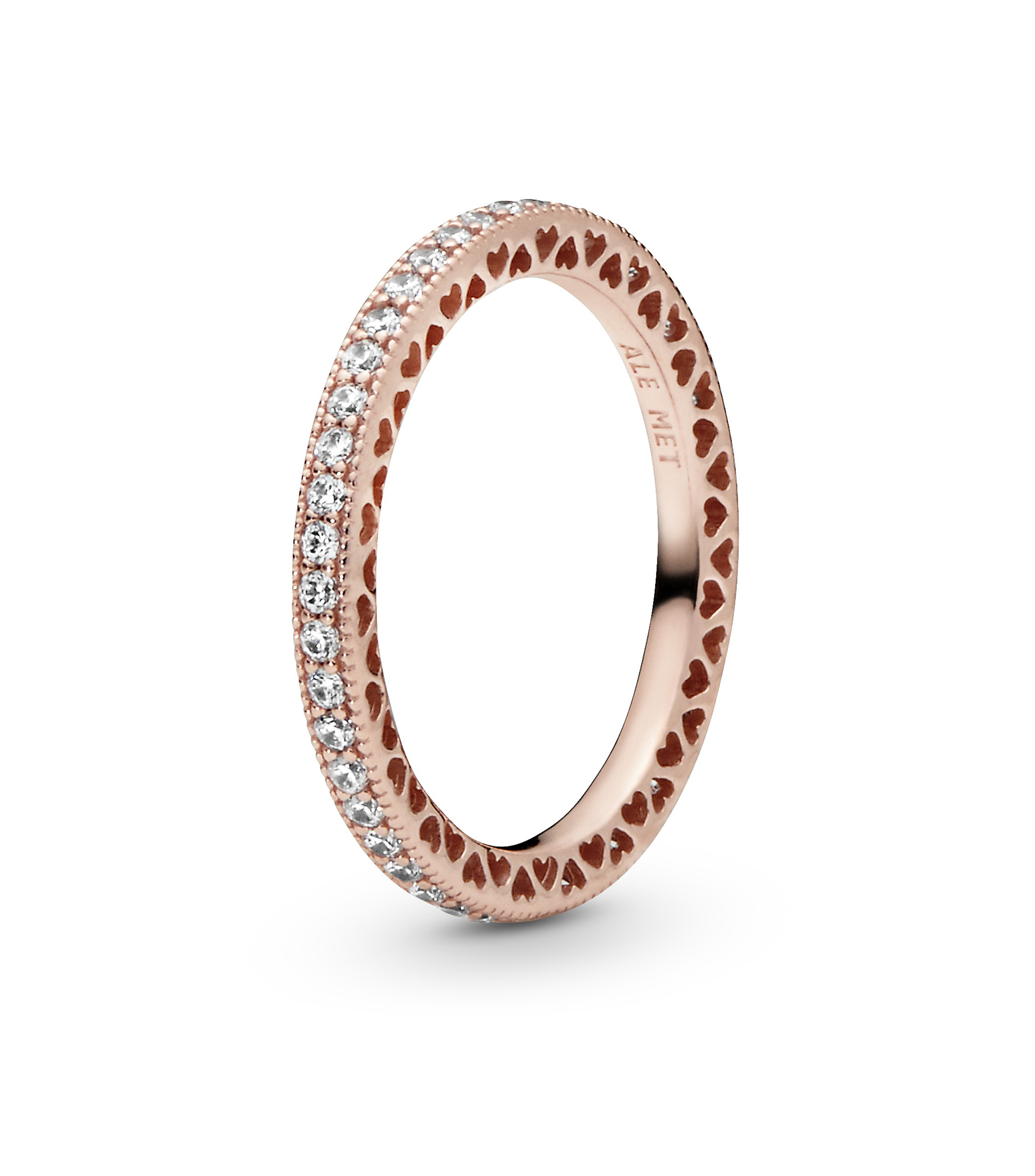 Anillo en plata Corazones Rose Unisex