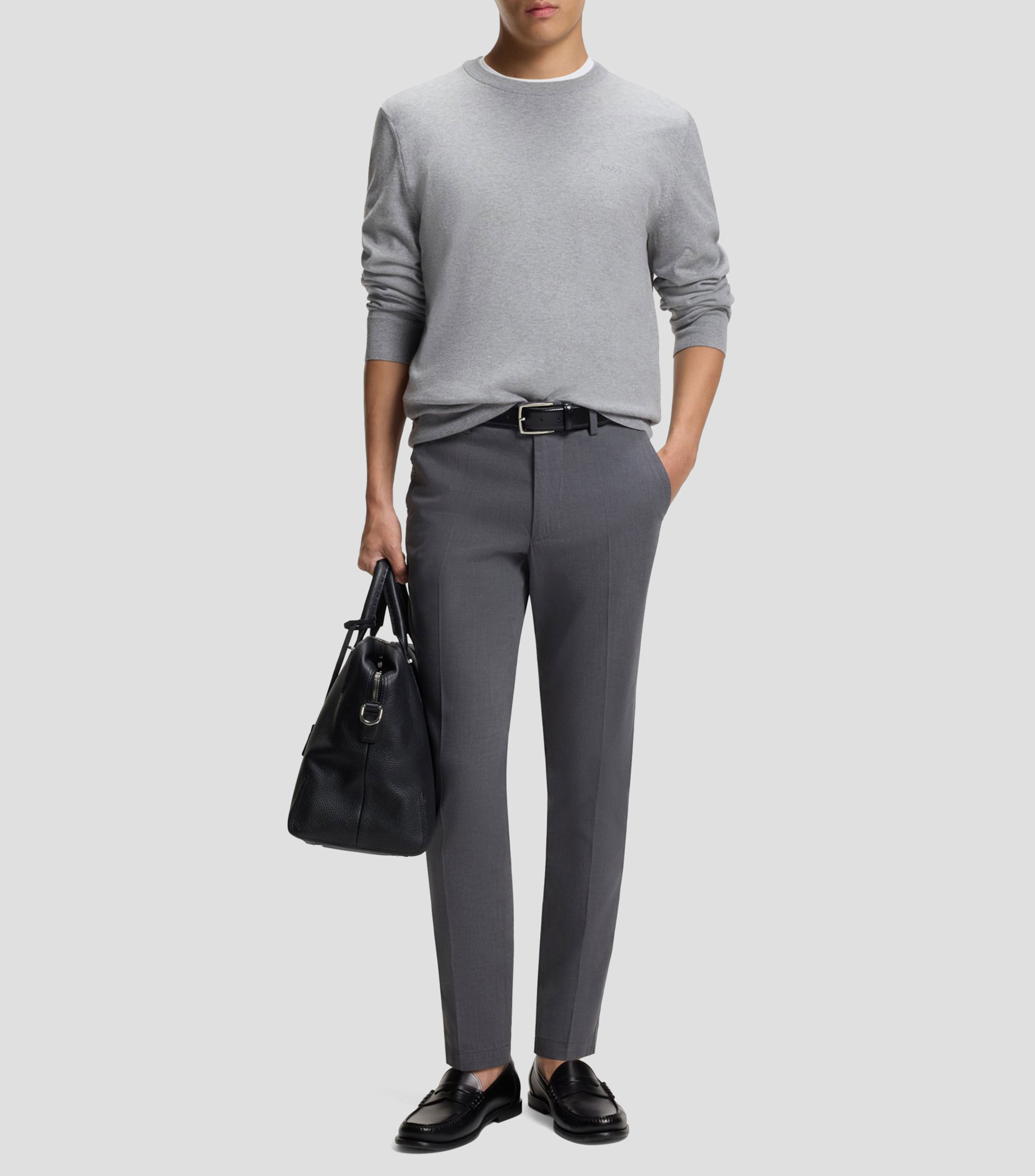 Pantalón Boss slim en dobby de algodón elástico Hombre
