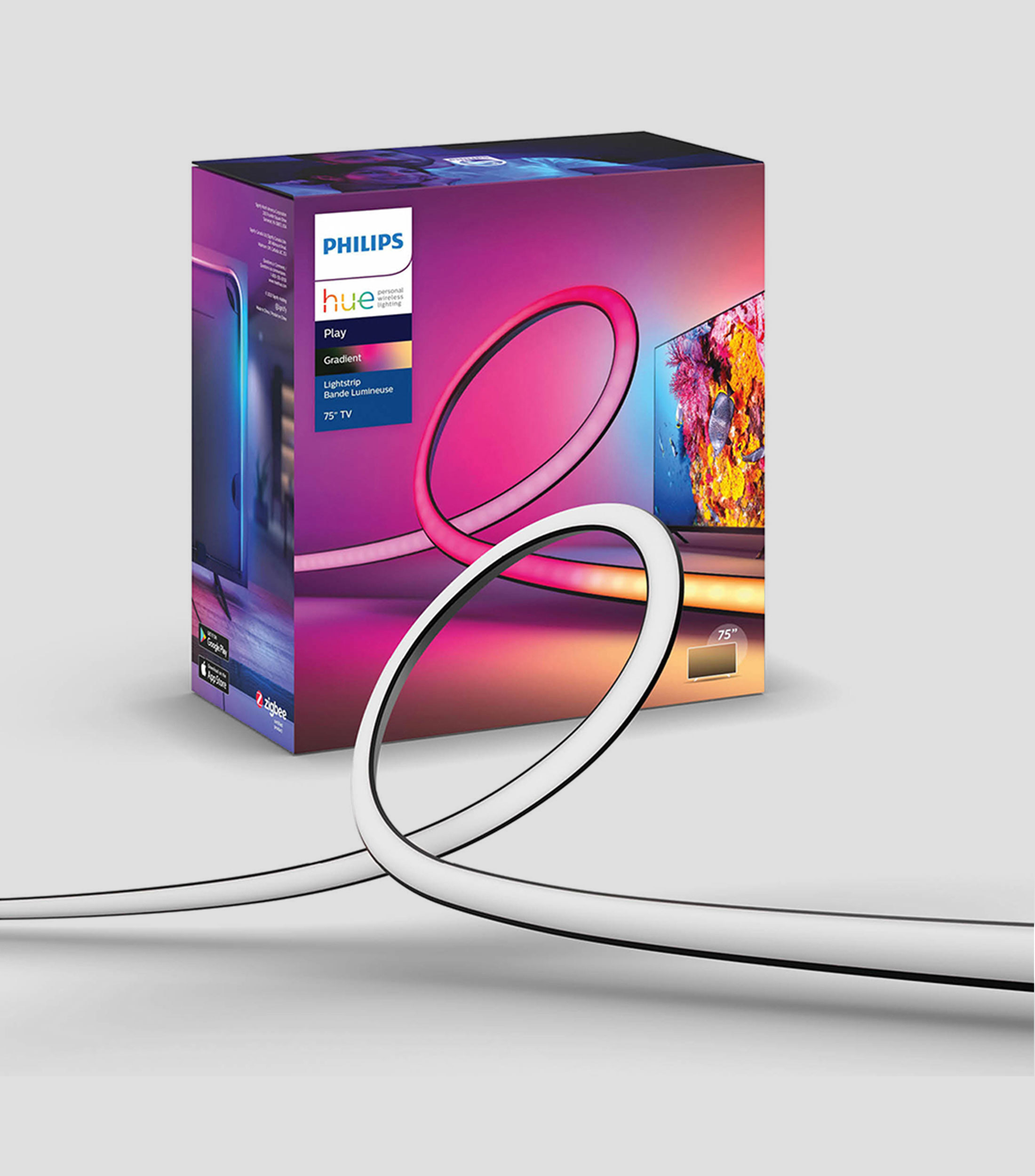Tira LED Inteligente Philips Hue gradiente para televisiones de 75 pulgadas