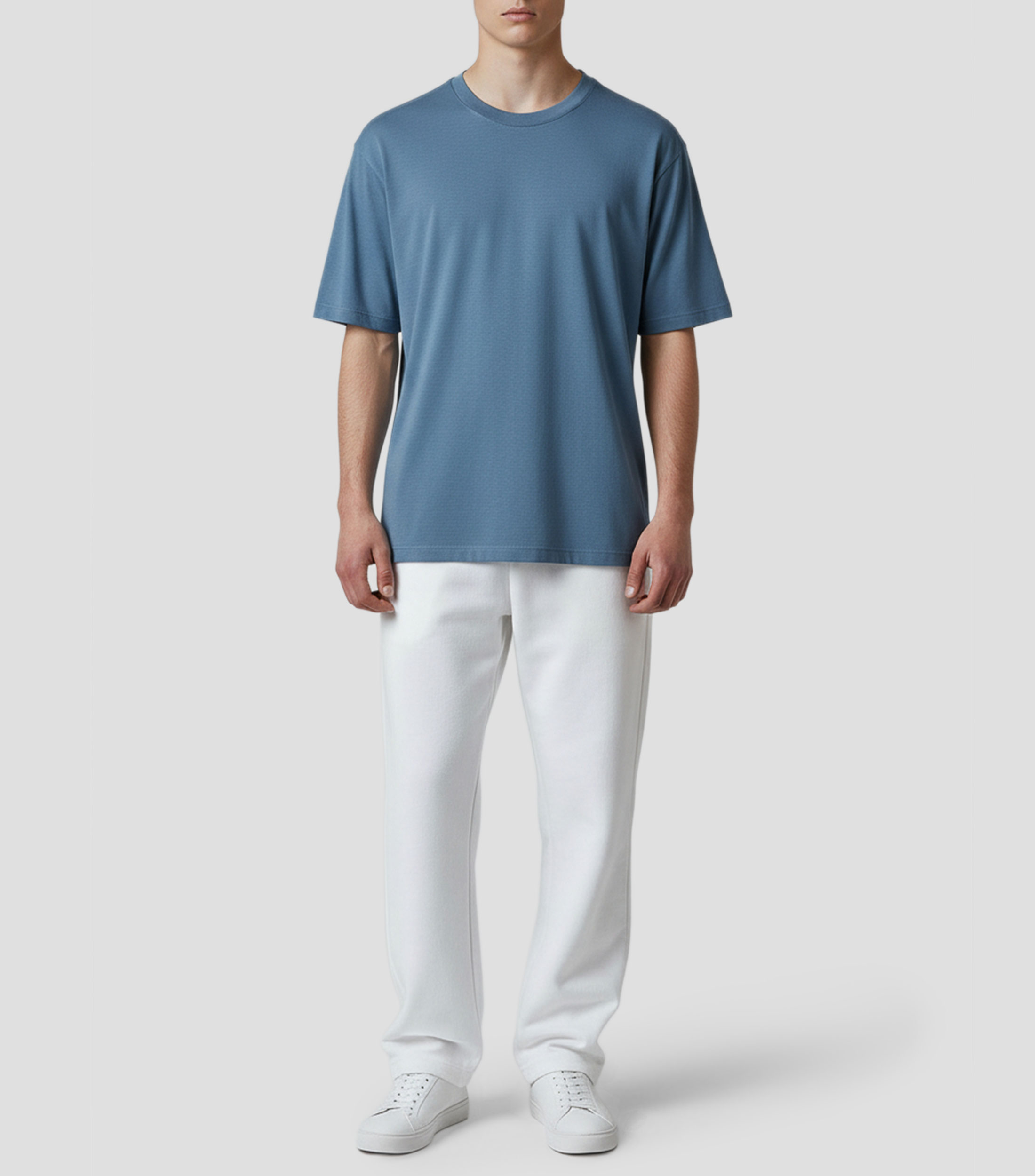 Playera cuello redondo manga corta lisa Hombre