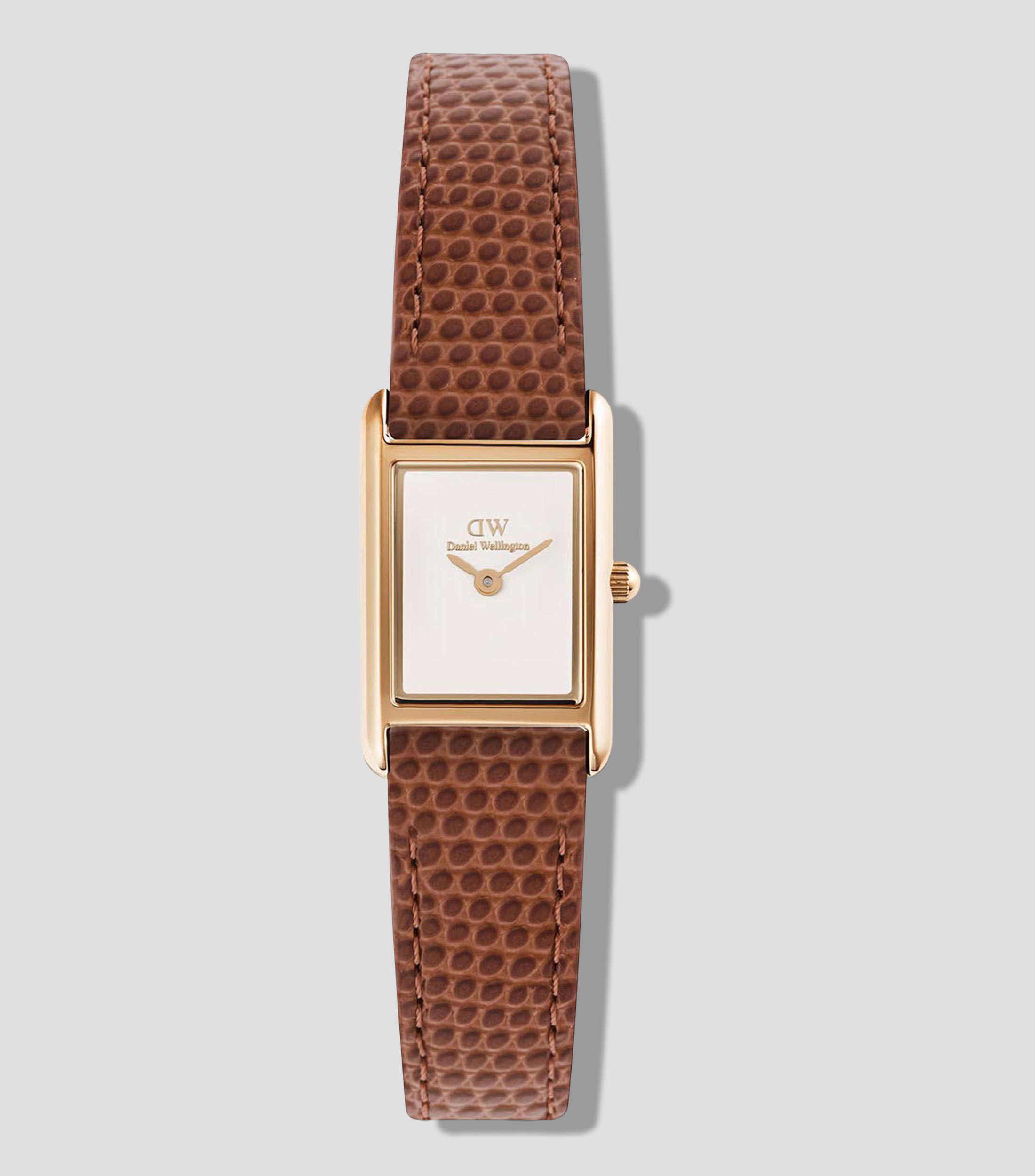Reloj para mujer Bound Mini Rect 3 Hands casual, color oro rosa