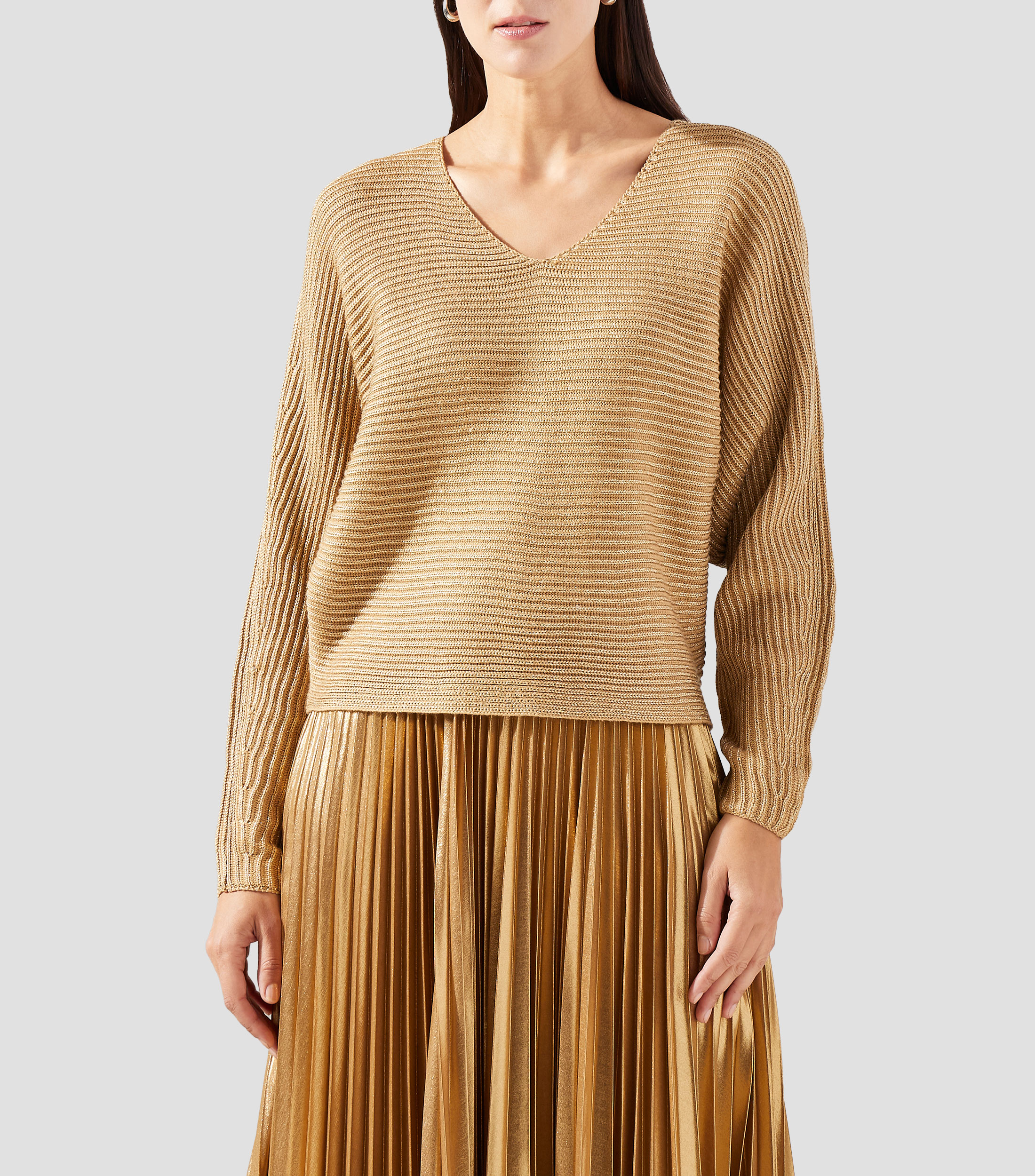 Suéter cuello V Mujer