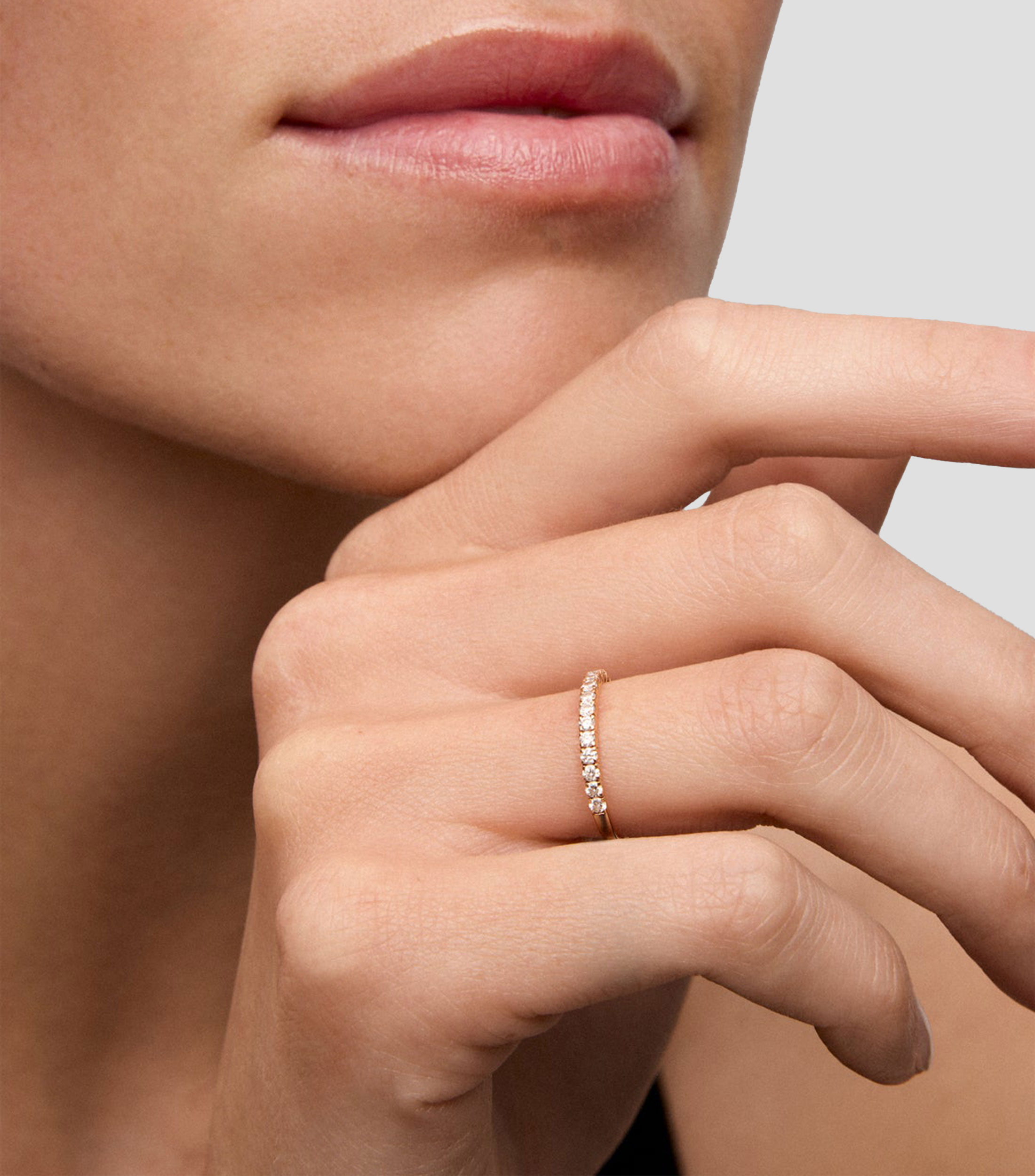 Anillo de Idalia en oro rosa Mujer