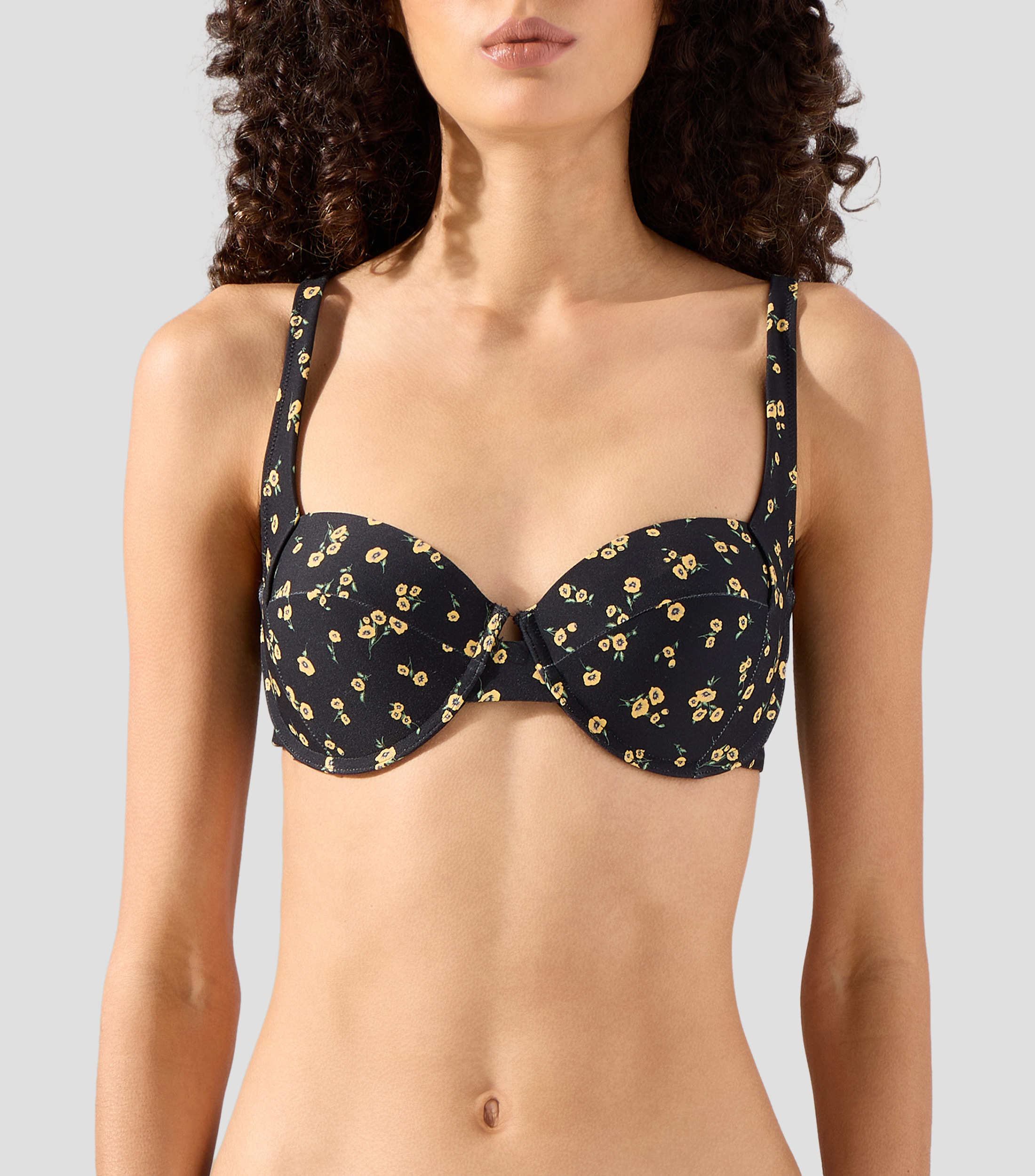 Bikini top con estampado Mujer