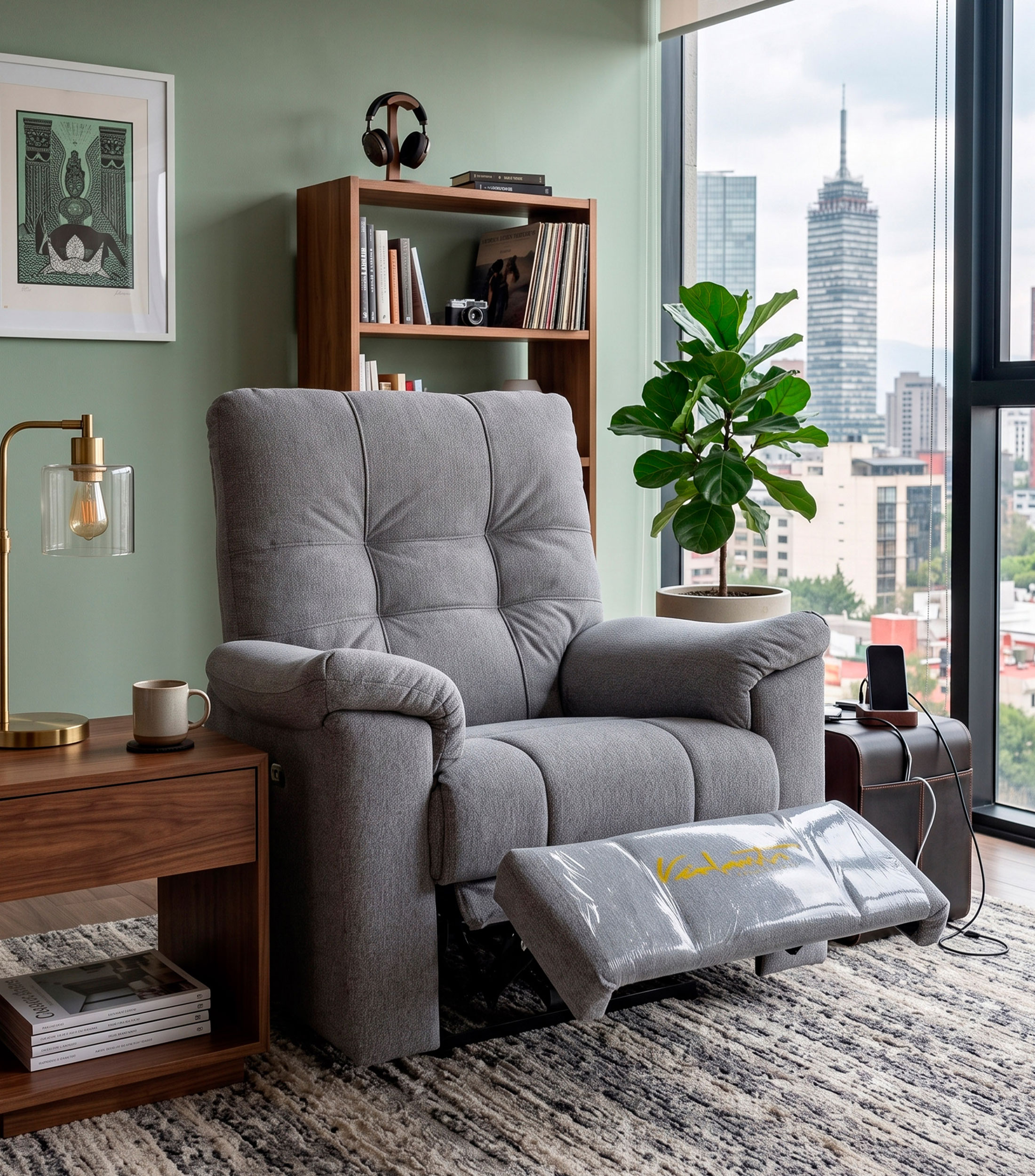 Sillón Reclinable Stella Gris