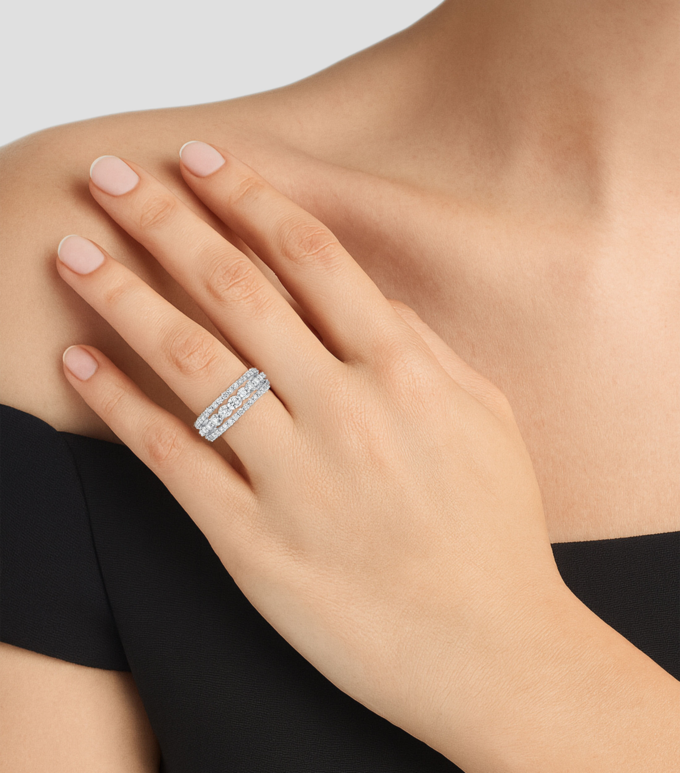 Anillo en oro de 18 kilates Grace con diamantes Mujer