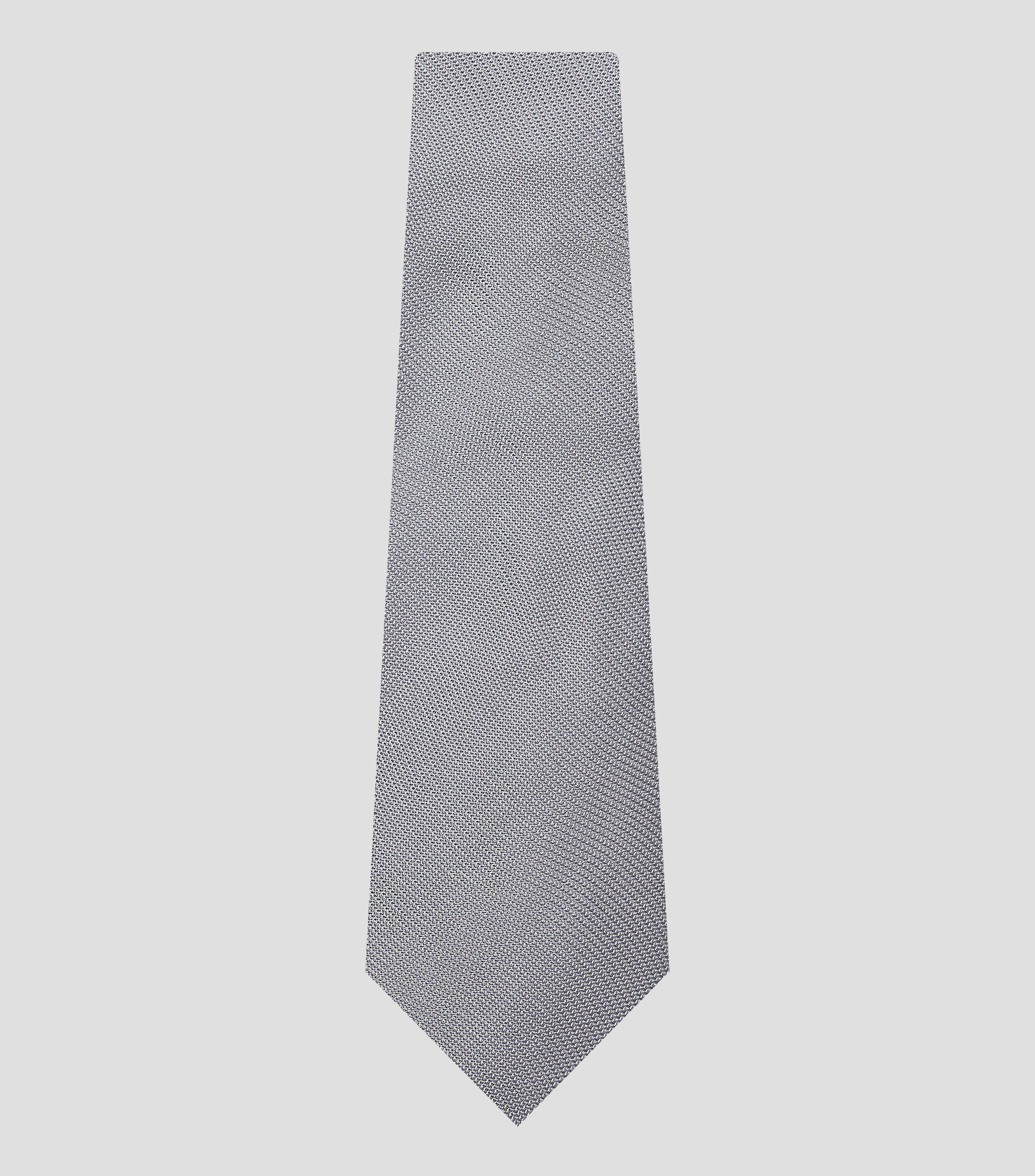 Corbata ancha de seda lisa en tejido jacquard