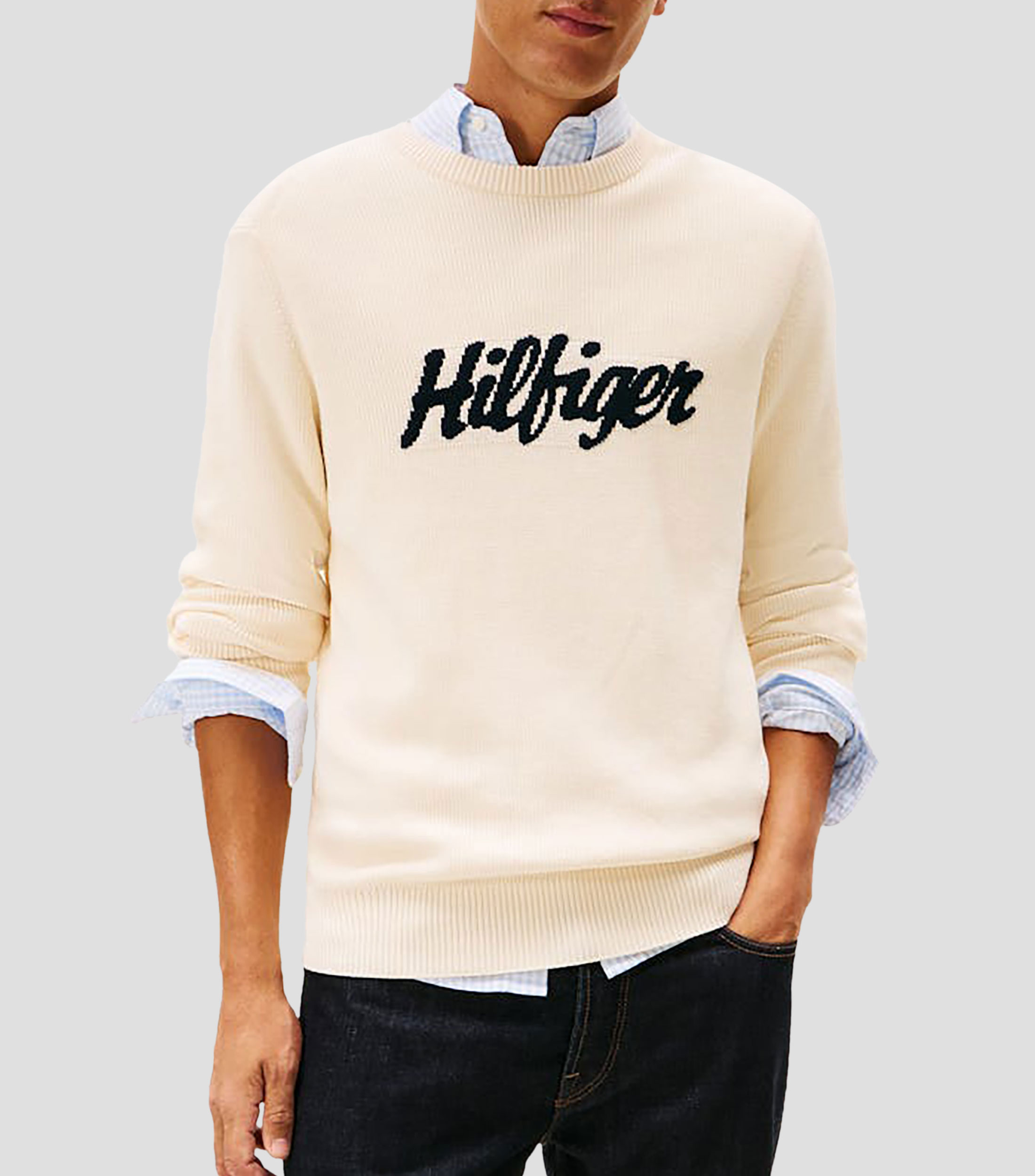 Suéter cuello redondo Hombre