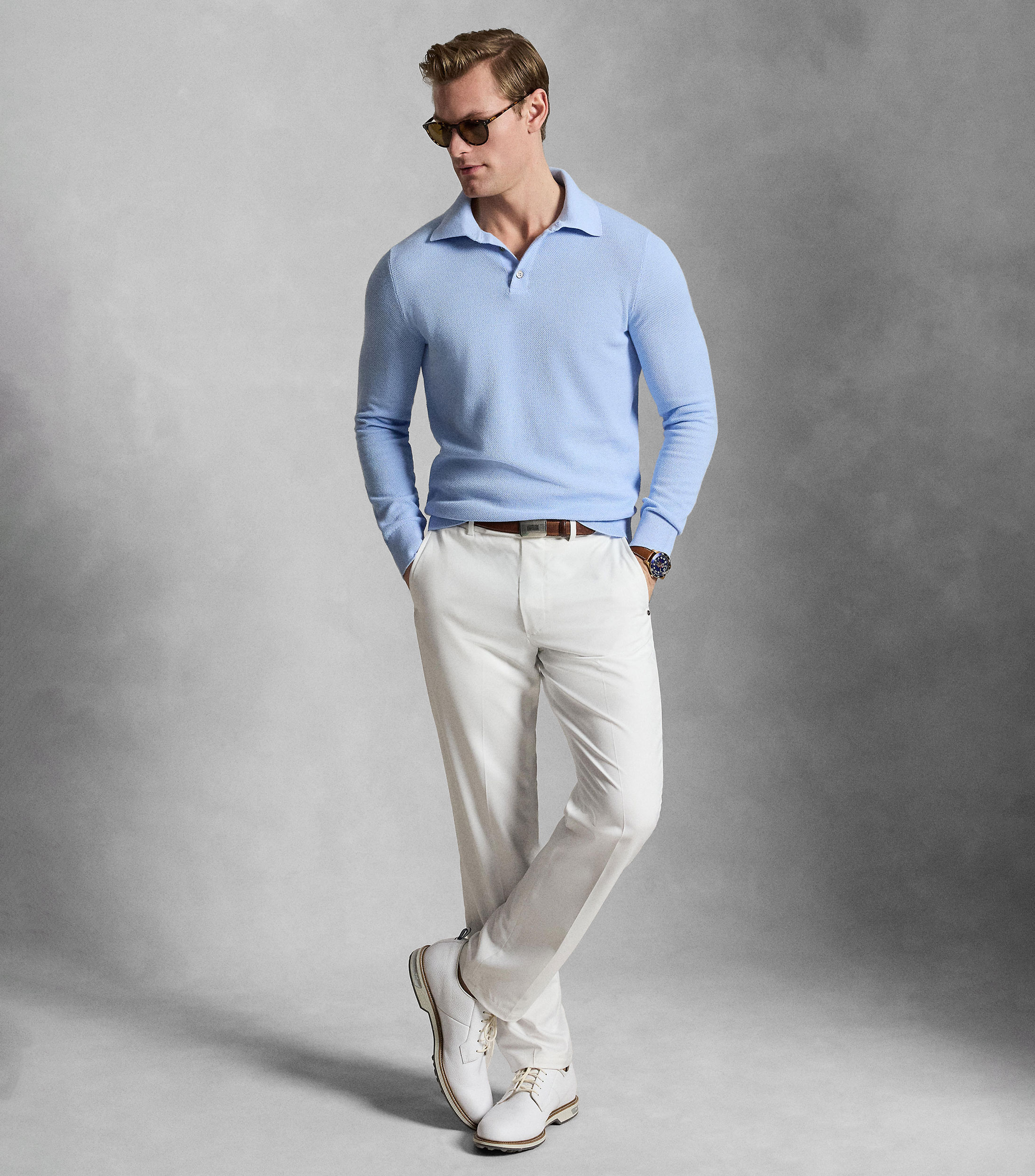 Suéter cuello polo Hombre