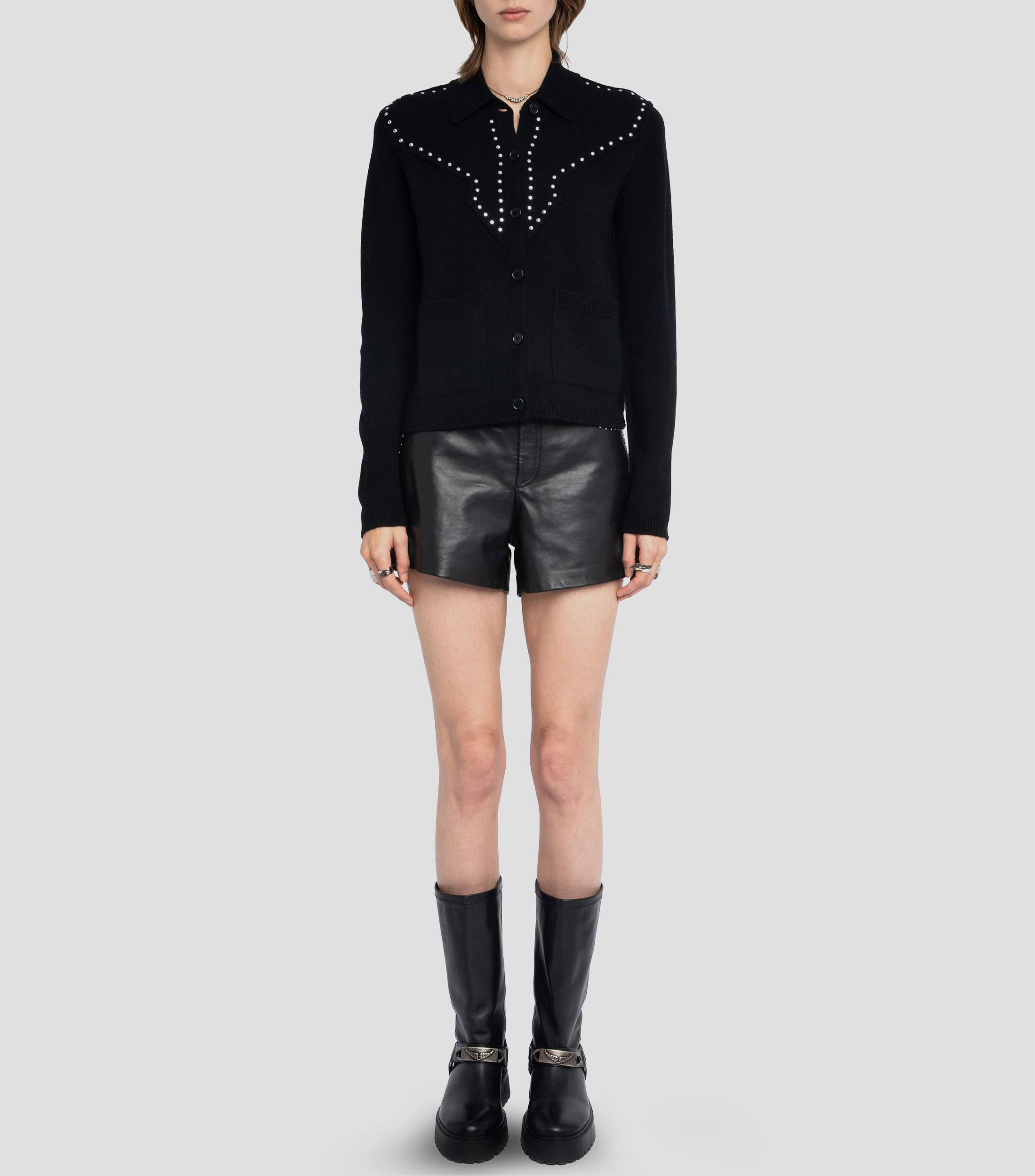 Cárdigan cuello camisero Mujer