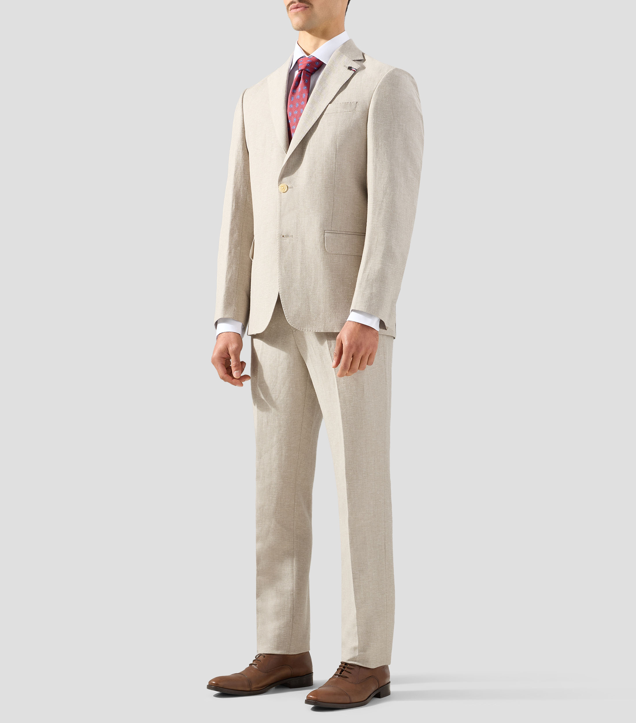 Traje de corte slim liso Hombre