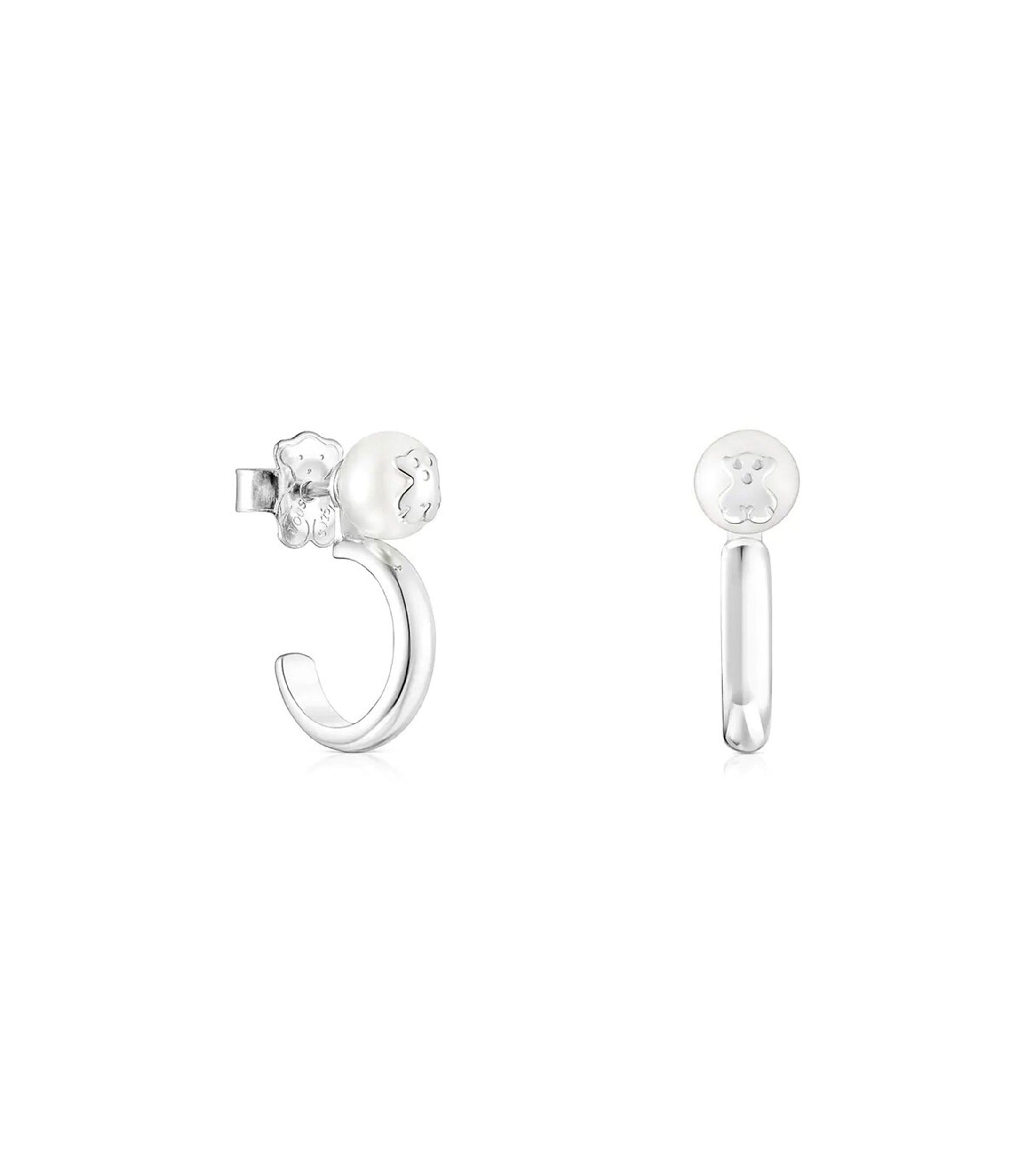 Aretes en plata Icon Pearl Mujer