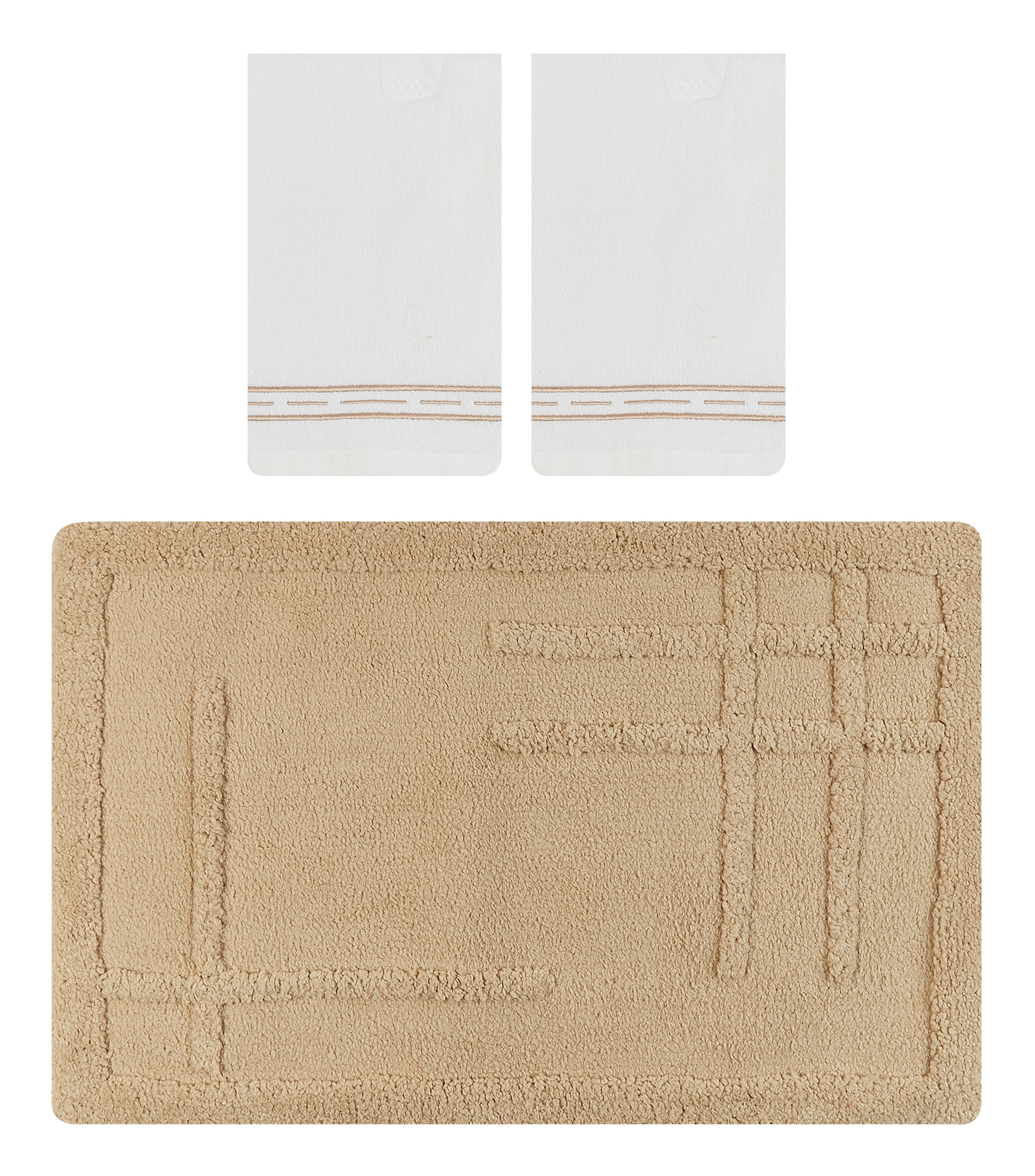 Set de Toallas de Mano y Tapete para Baño Sofía