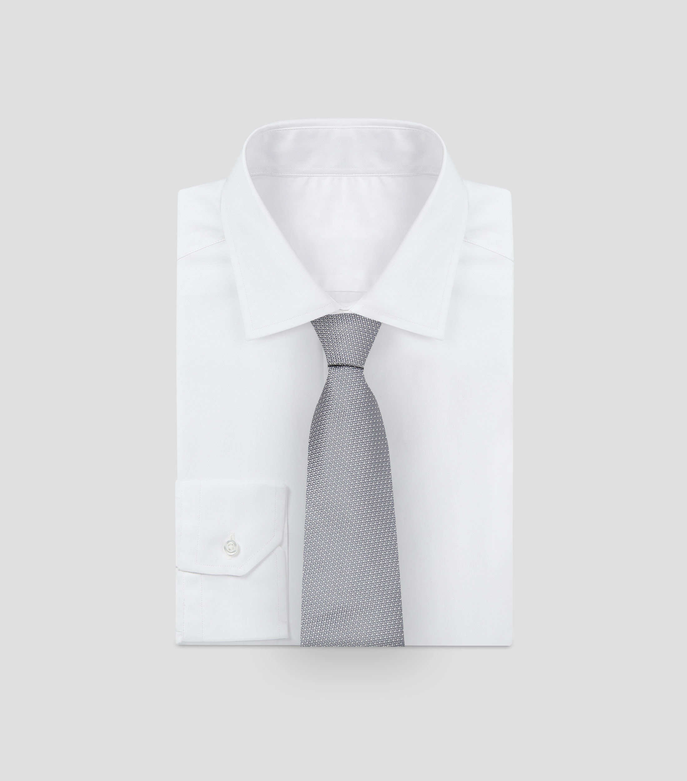 Corbata ancha de seda con puntos