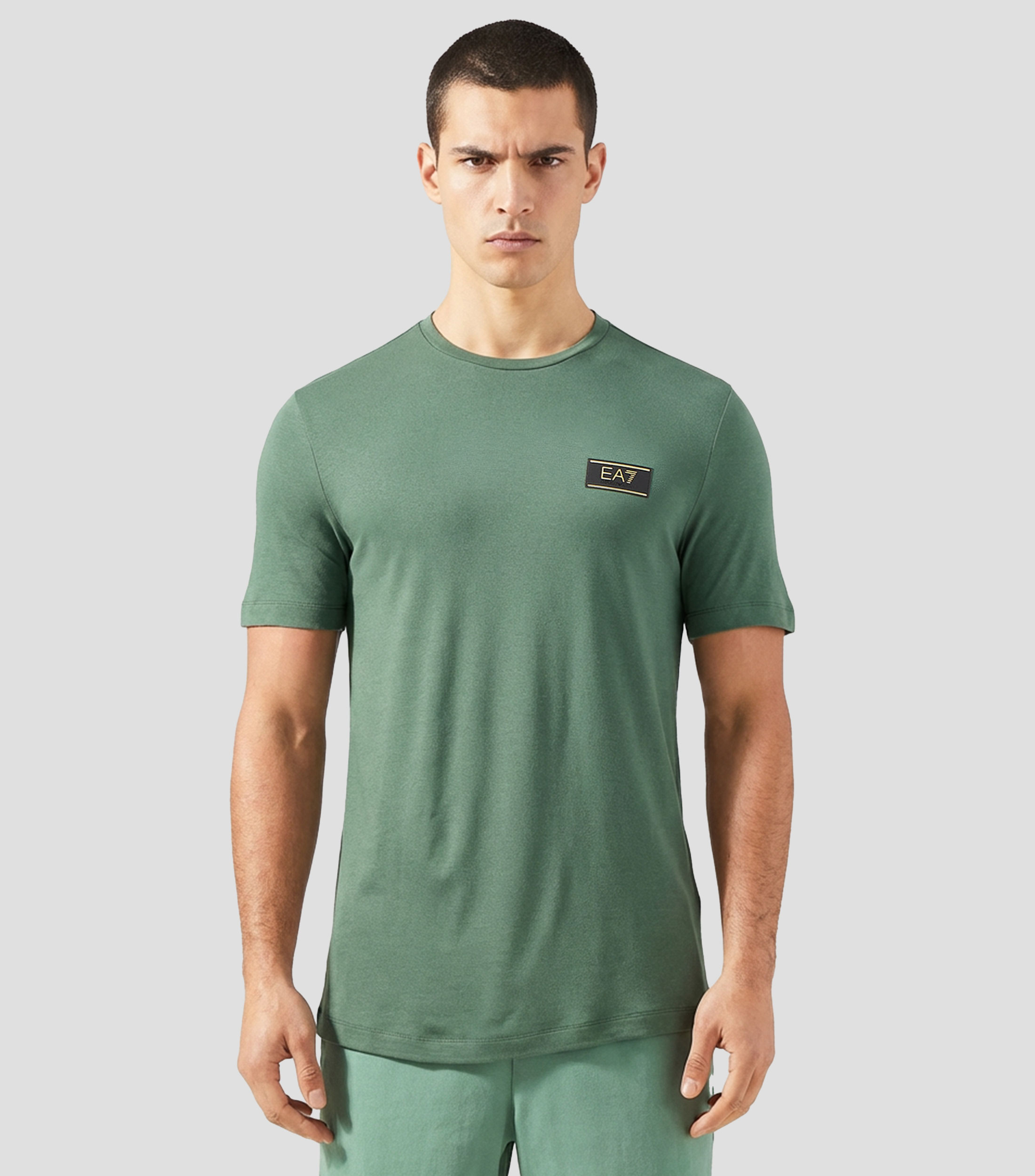 Playera cuello redondo manga corta lisa Hombre