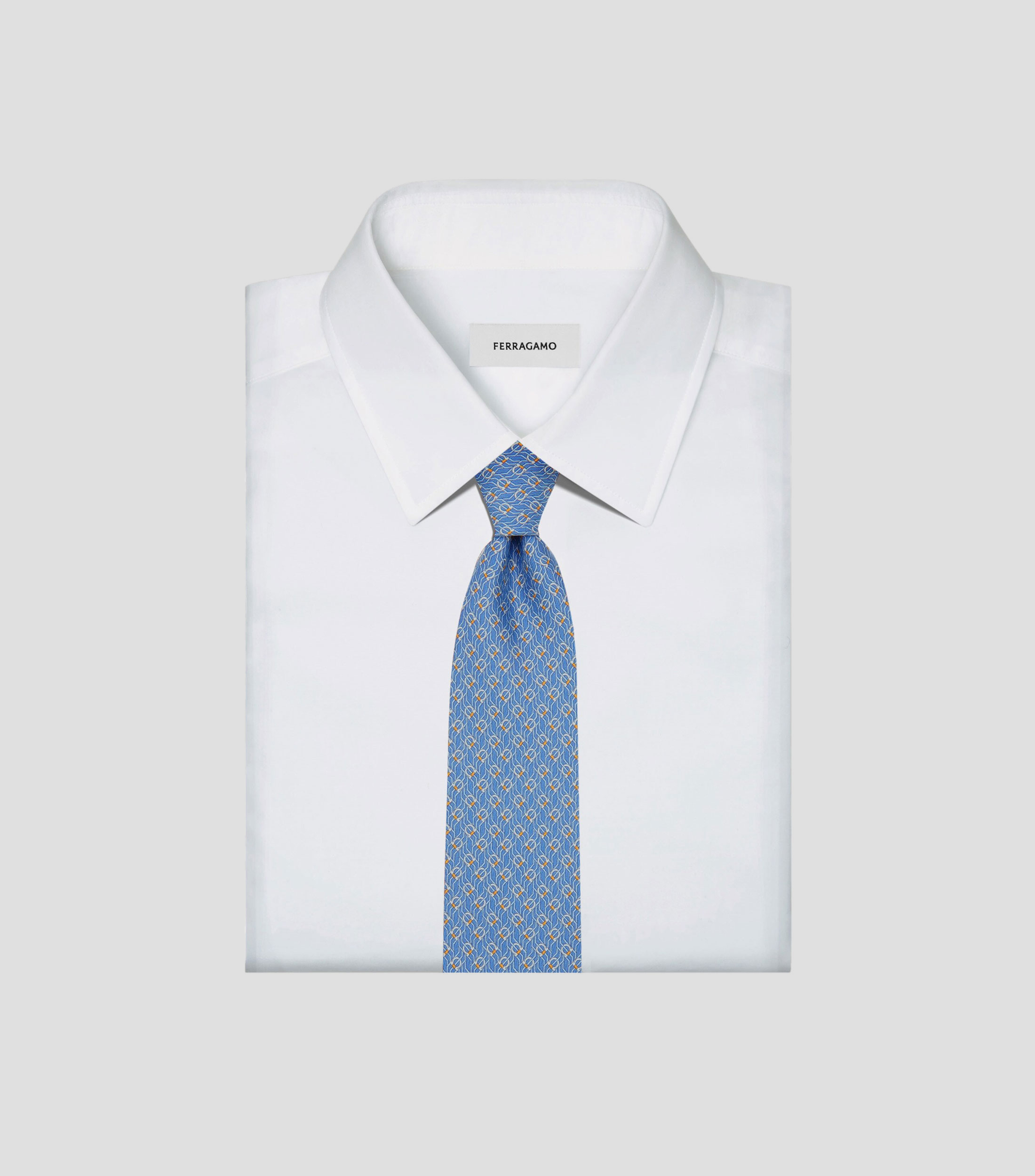 Corbata de seda estampado Tetris