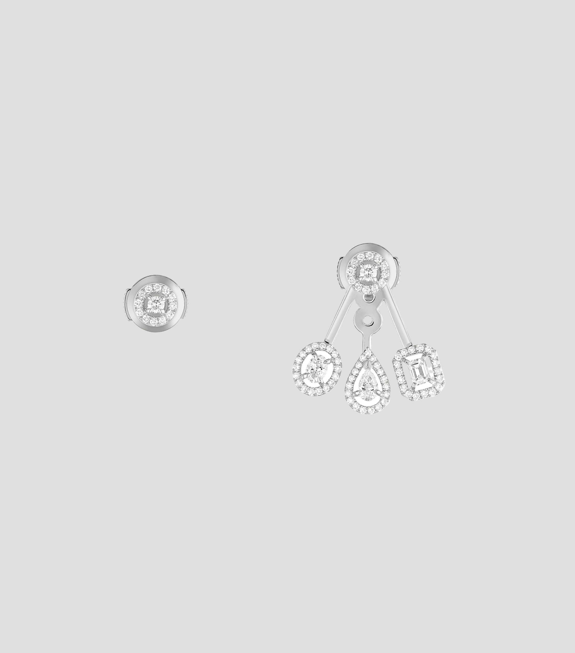 Pendientes en oro blanco de 18 kilates con diamantes My Twin Trio Mujer