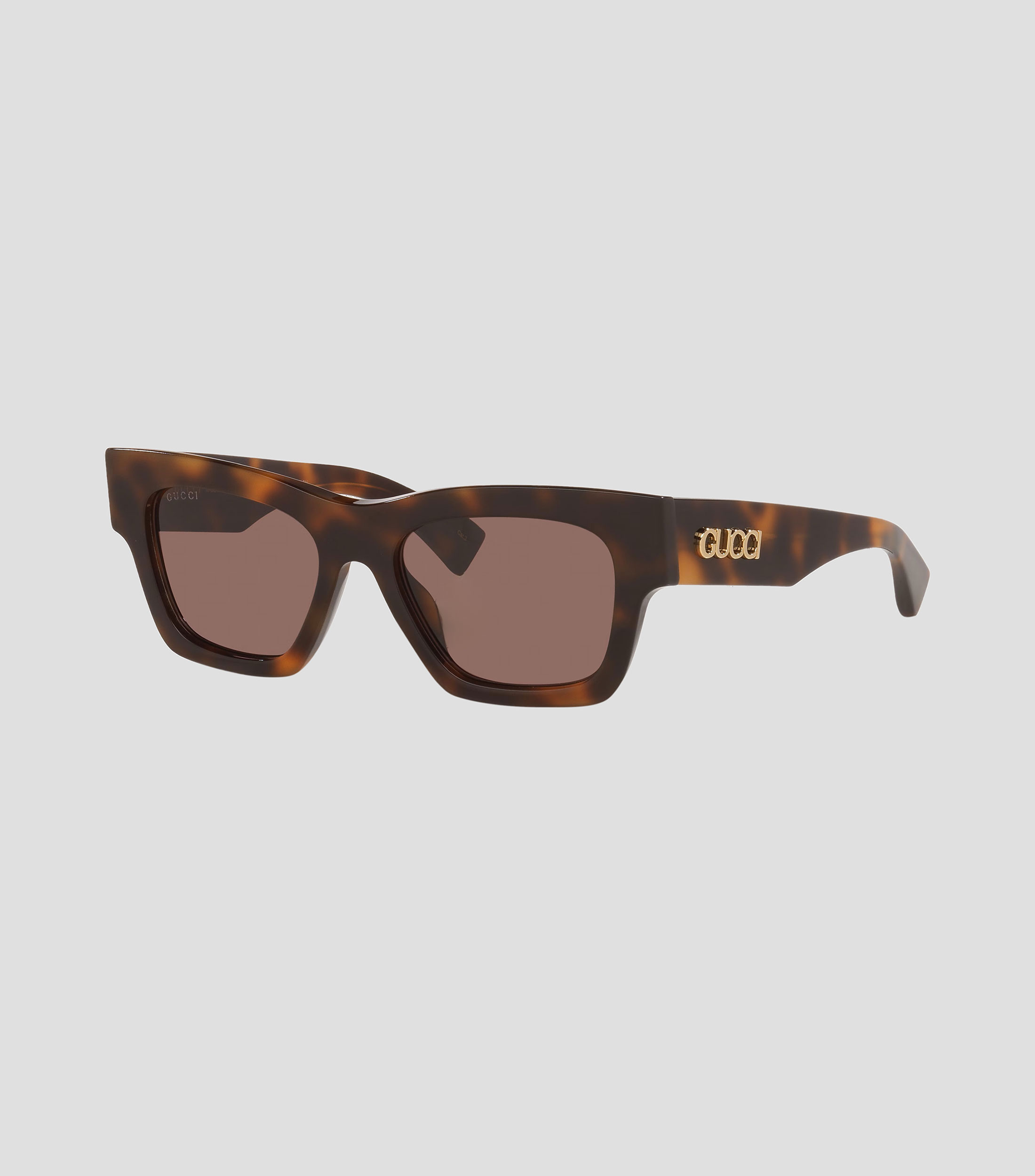 Lentes de sol rectangulares carey Mujer