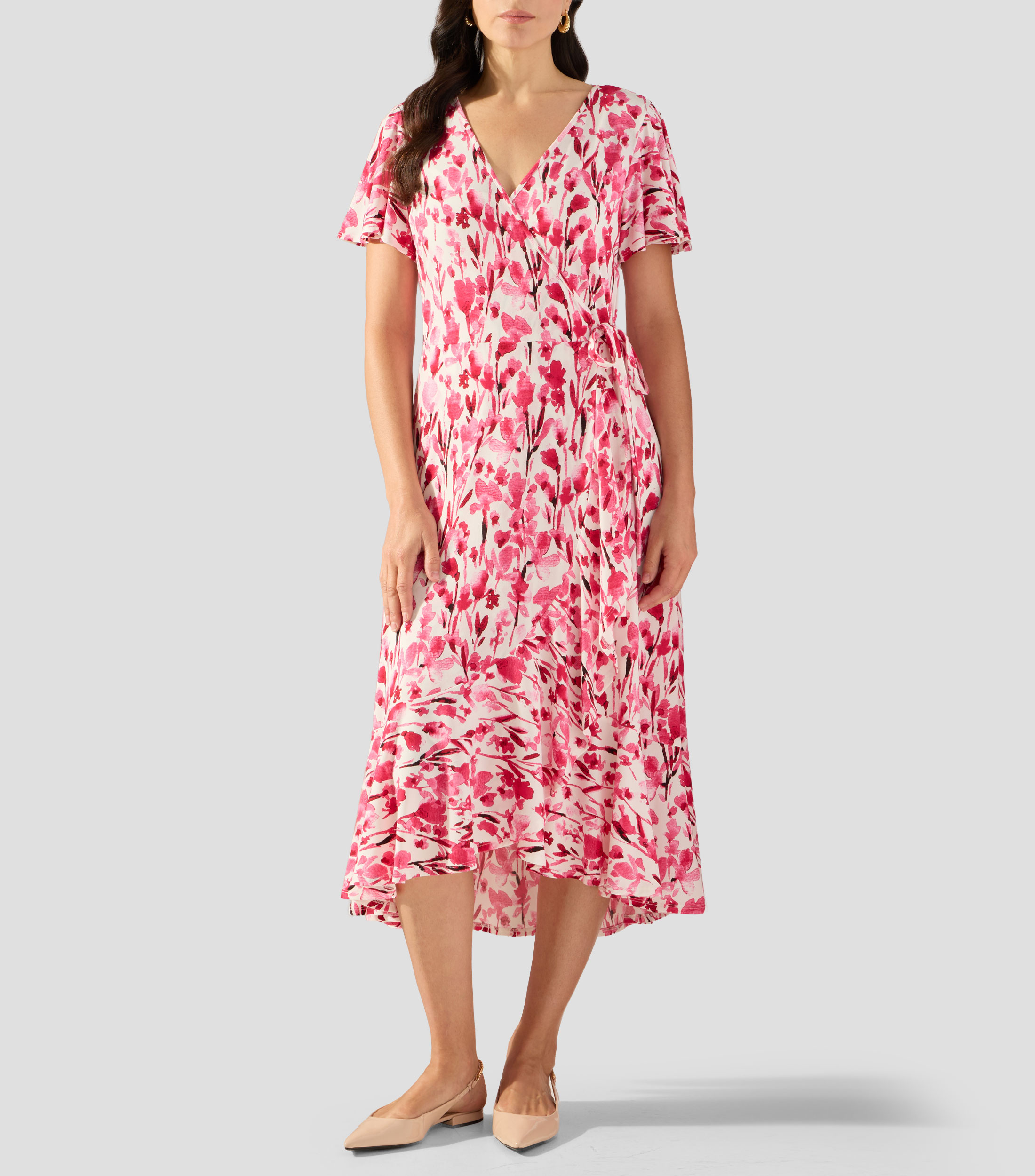 Vestido midi estampado Mujer