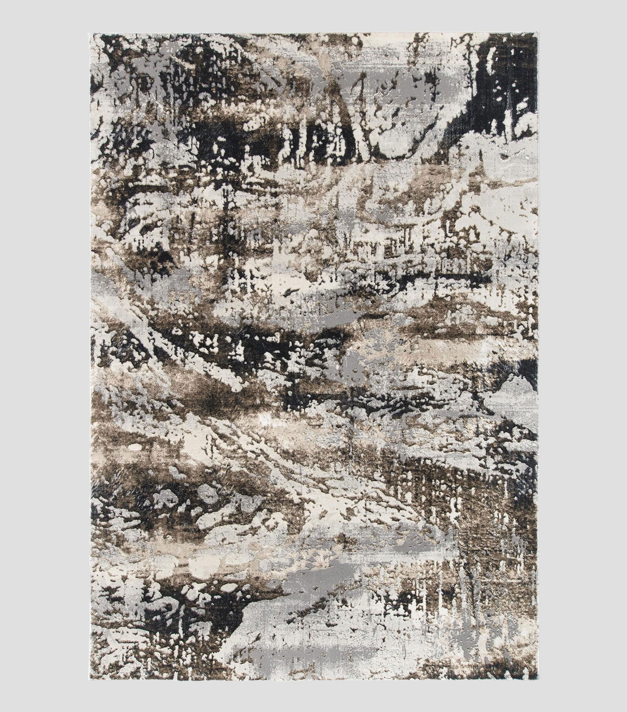 Tapete decorativo Emra en poliéster y yute 180 x 120 cm