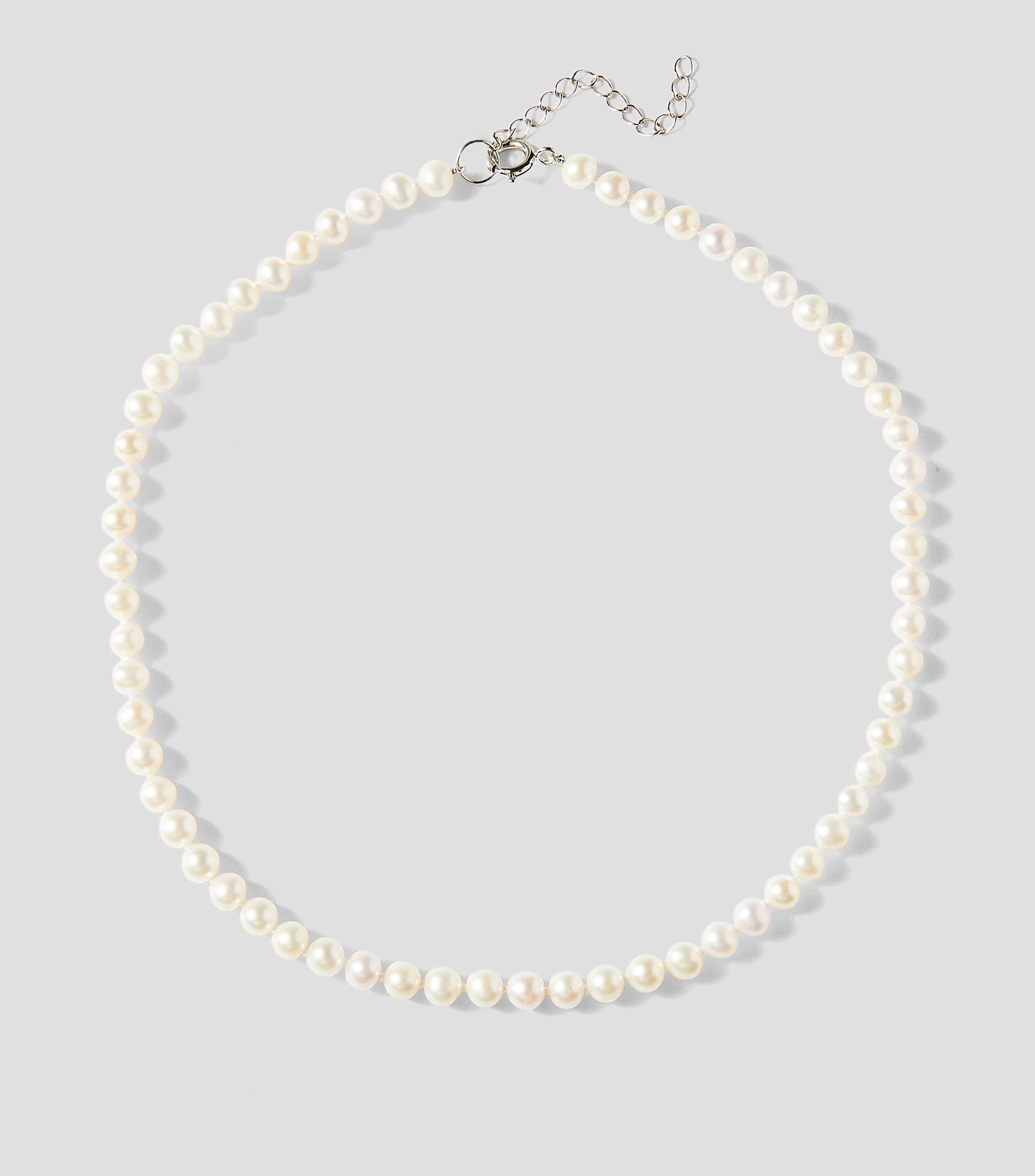 Collar de perla blanca Mujer