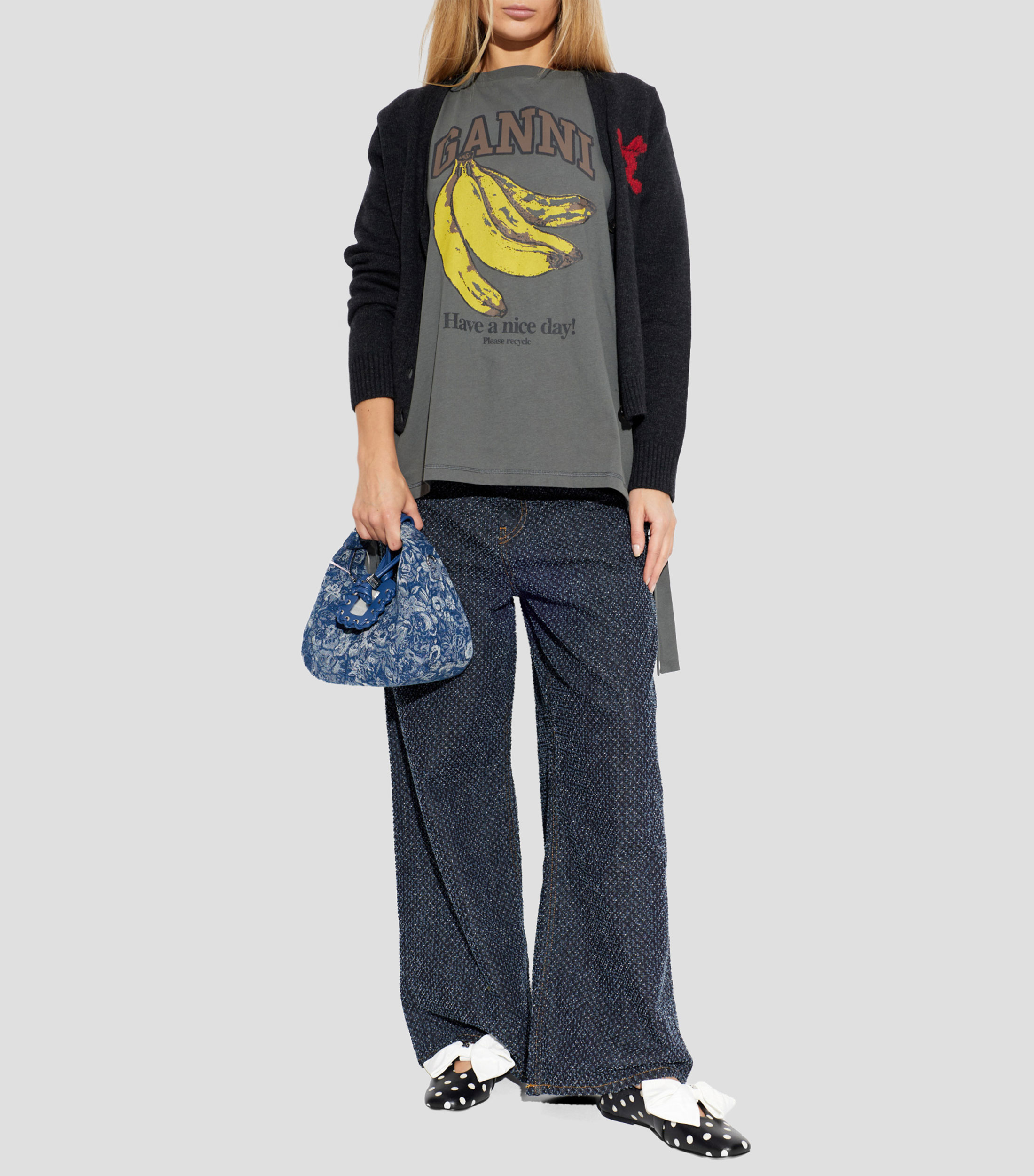 Playera cuello redondo manga corta estampada Mujer
