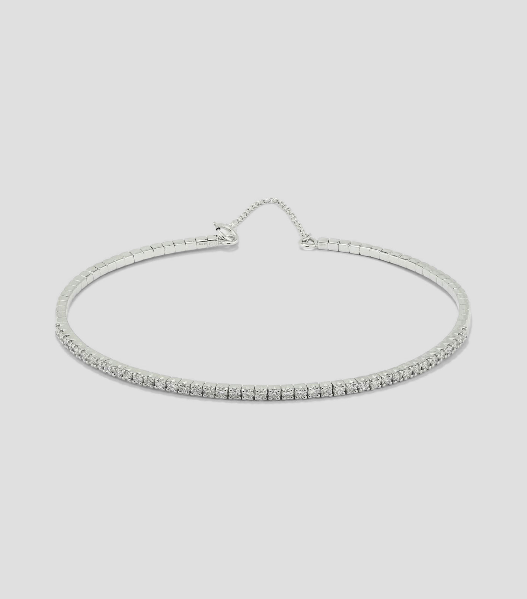 Pulsera en oro blanco 18 kilates con diamante Mujer
