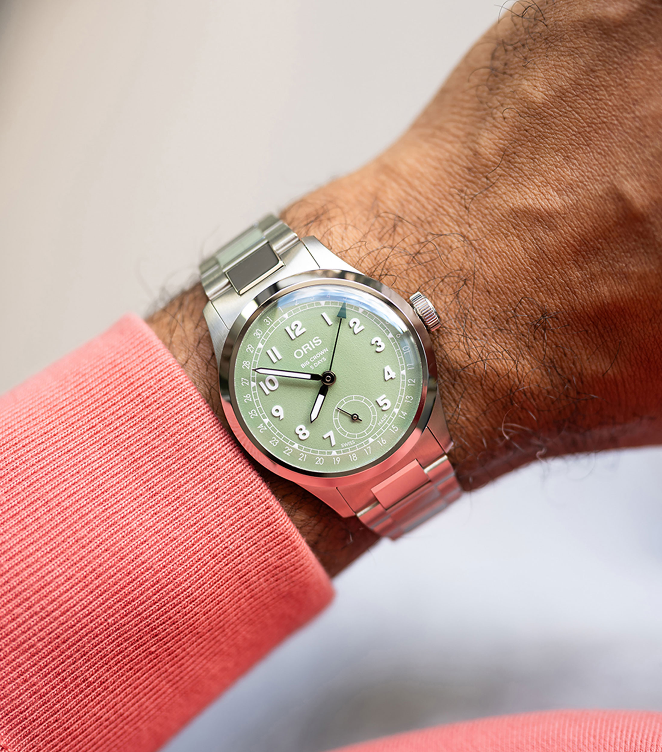 Reloj Unisex Big Crown Pointer Date Casual, Plateado