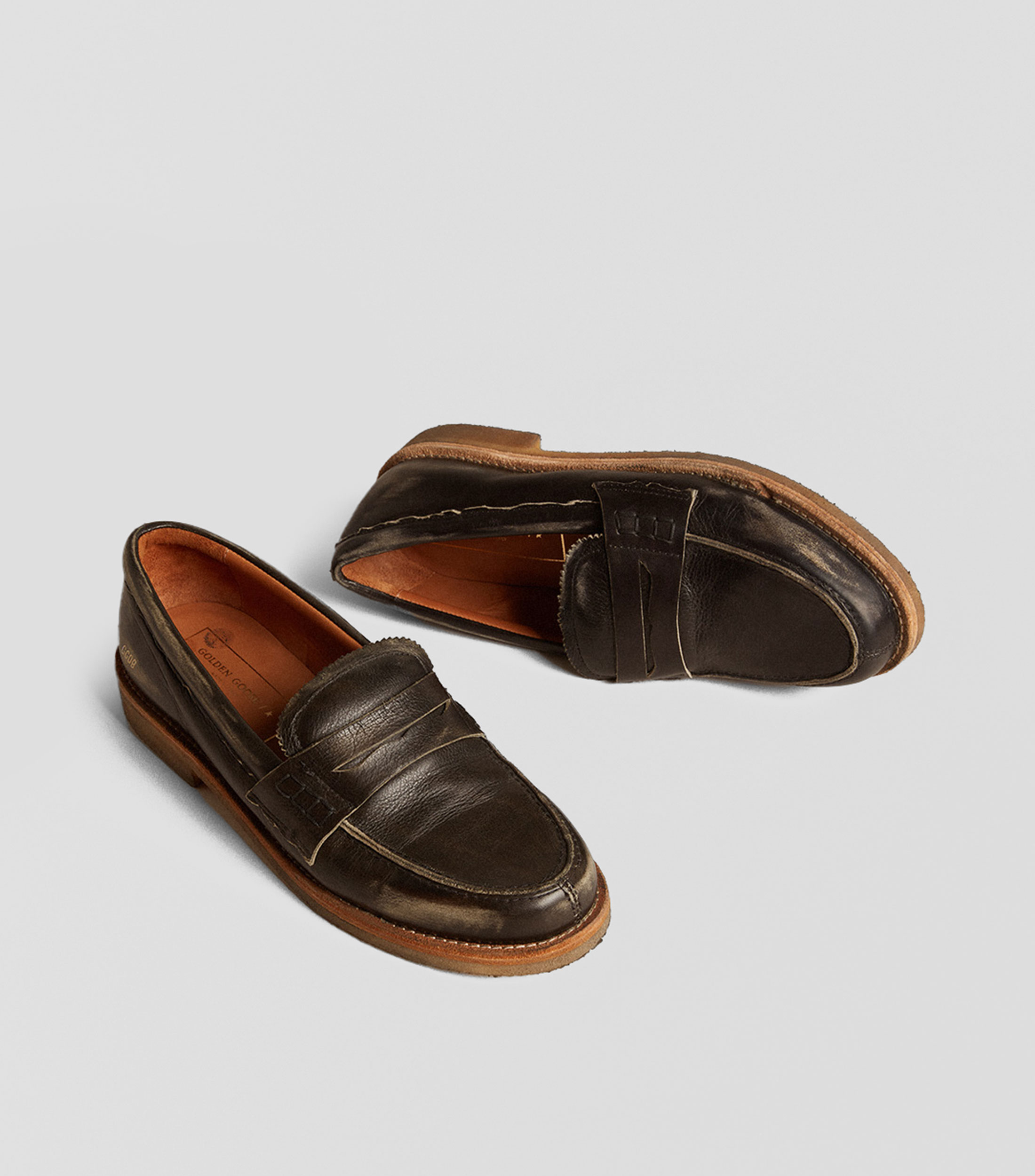 Mocasines Jerry en piel con cinta Hombre