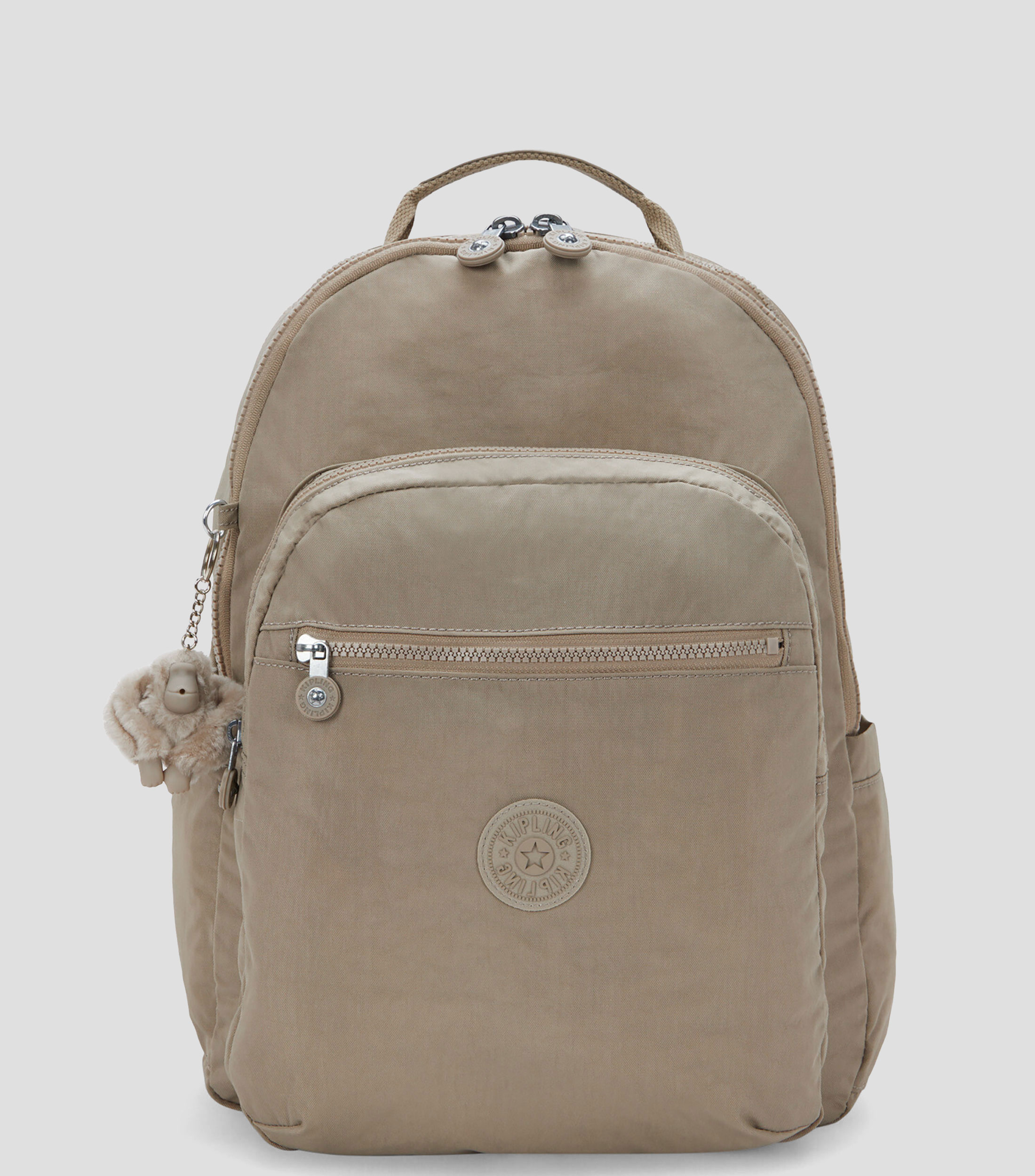 Mochila escolar lisa con logotipo Unisex