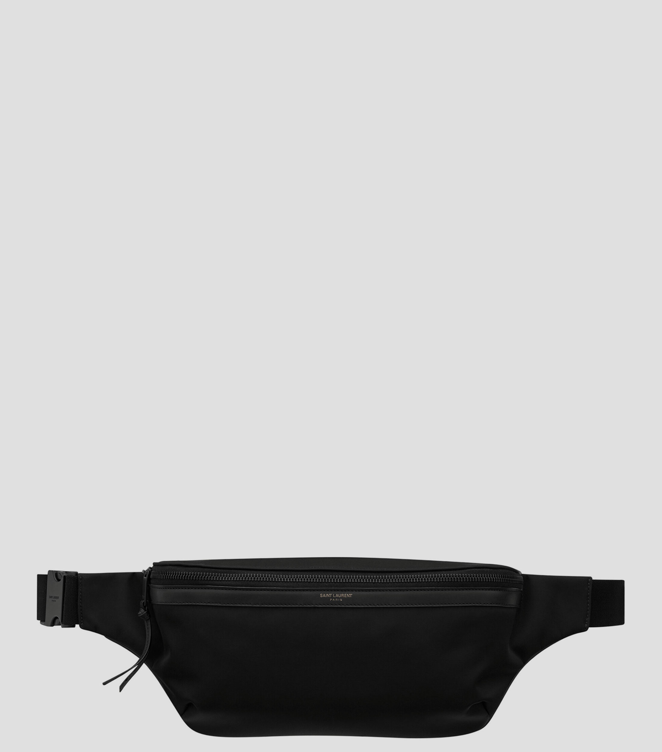 Cangurera City Saint Laurent negra lisa Hombre