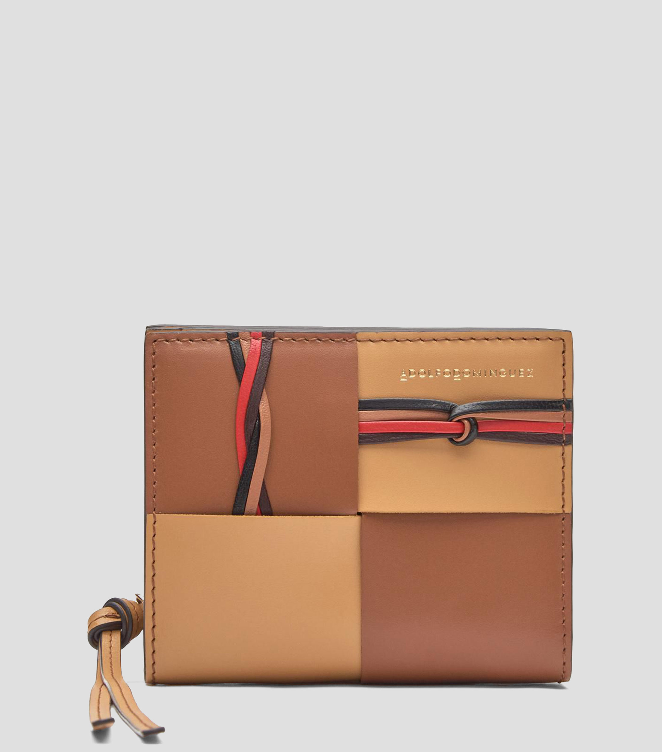 Cartera en piel Horizonte lisa Mujer