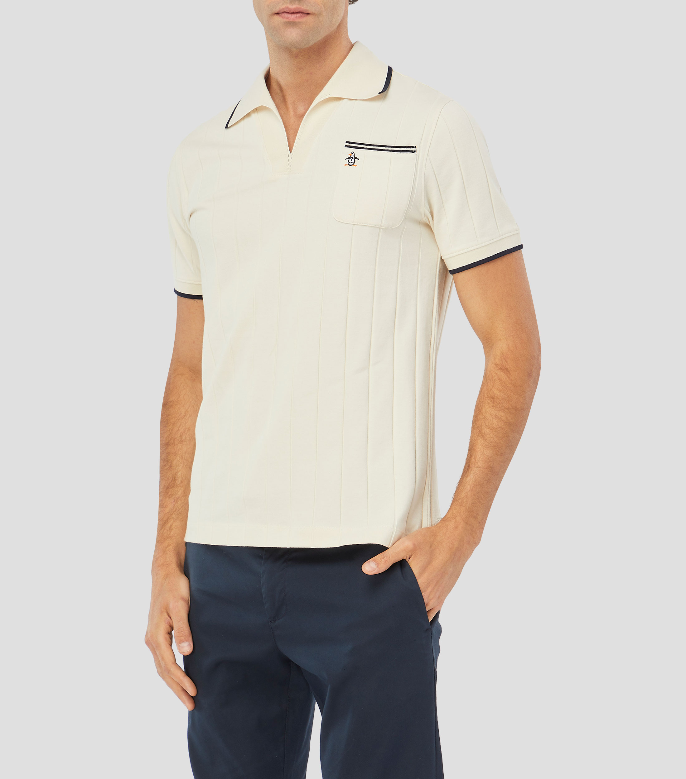 Playera tipo polo manga corta lisa Hombre