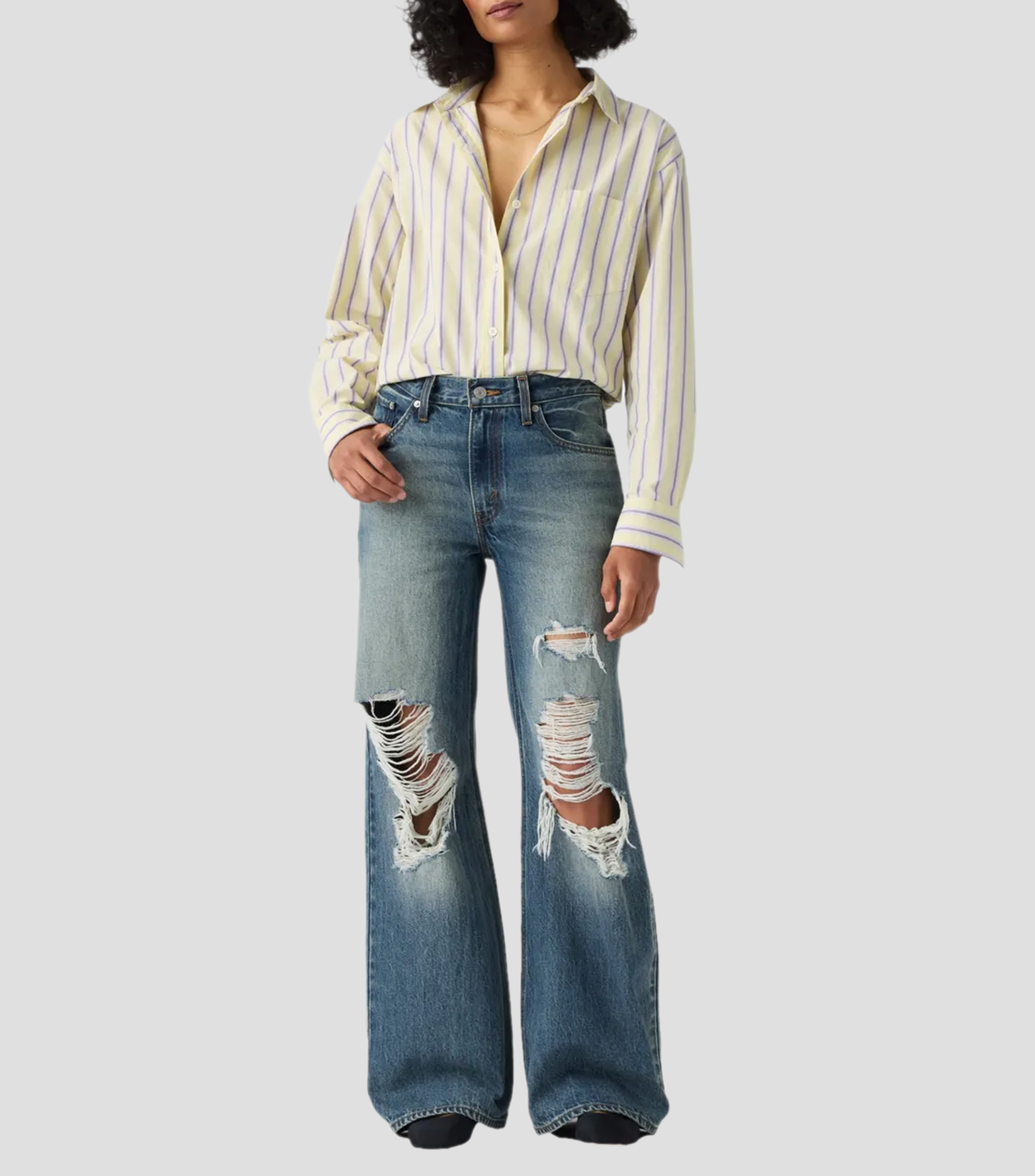 Jeans Bootcut Amplio Mujer