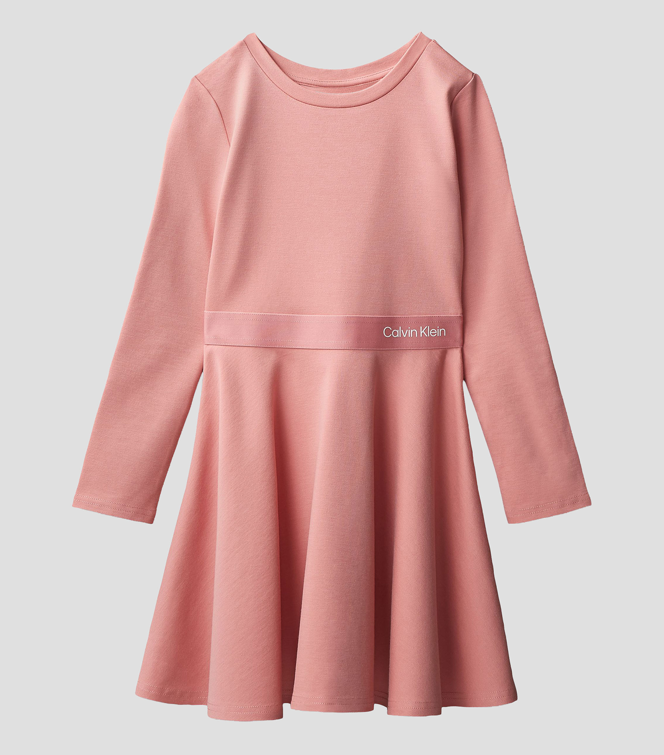 Vestido corto manga larga liso Niña