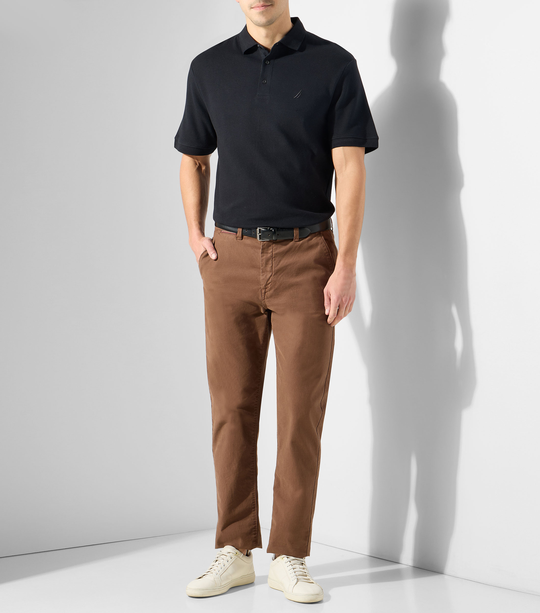 Playera tipo polo manga corta lisa Hombre