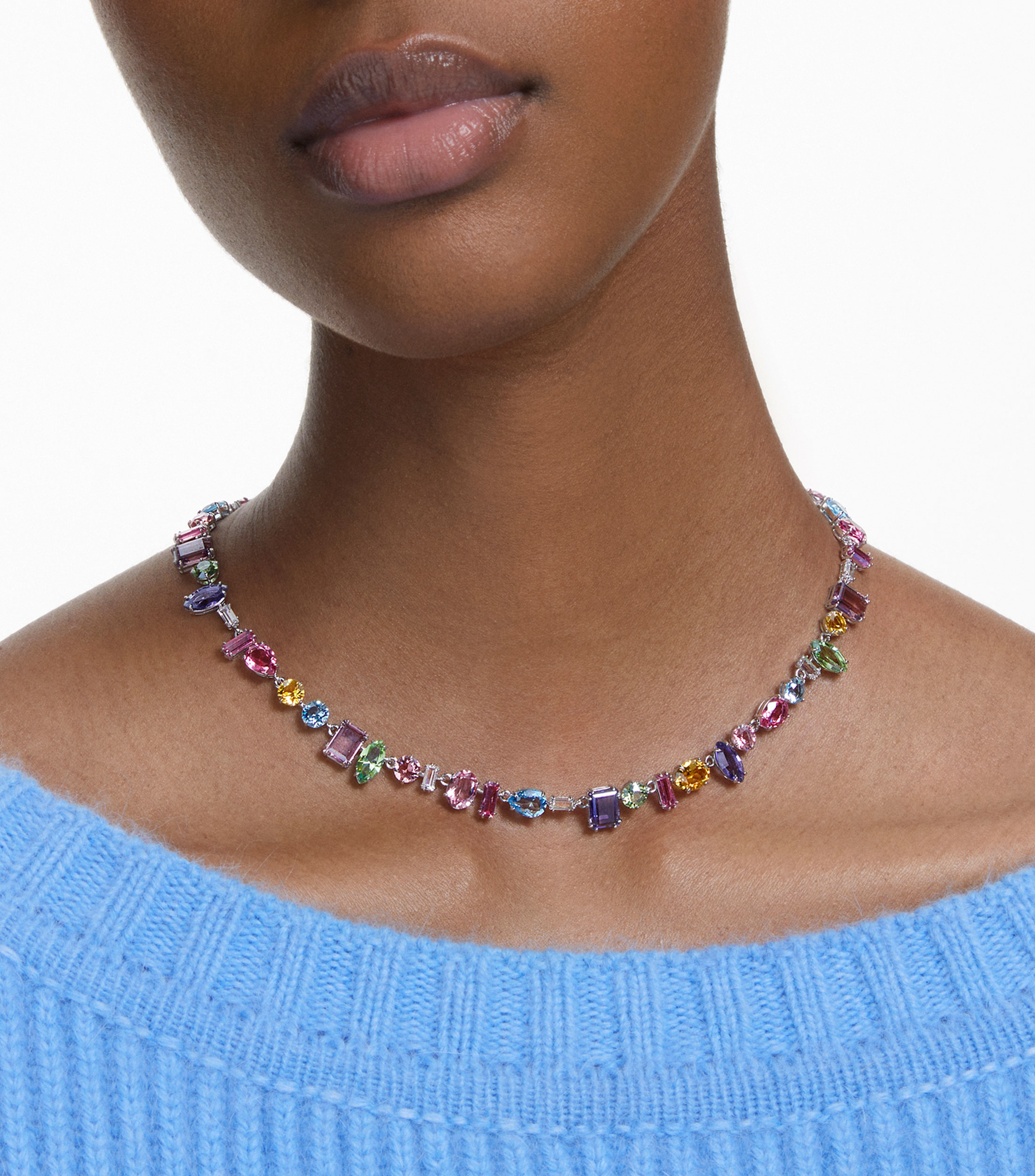 Collar con Gemas Multicolor Mujer