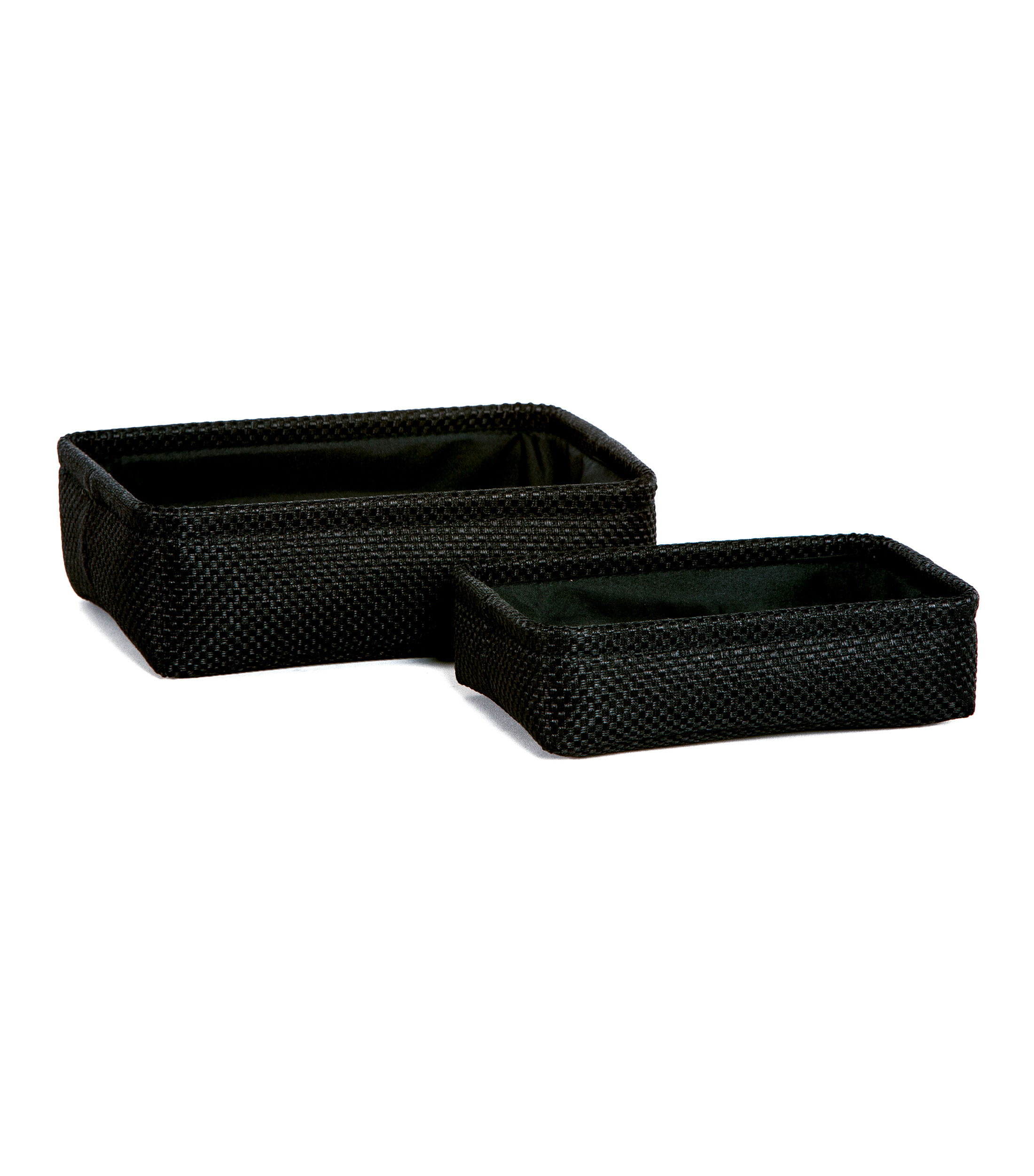Set 2 Cestas Rect.Negro 26,5X19,5X8