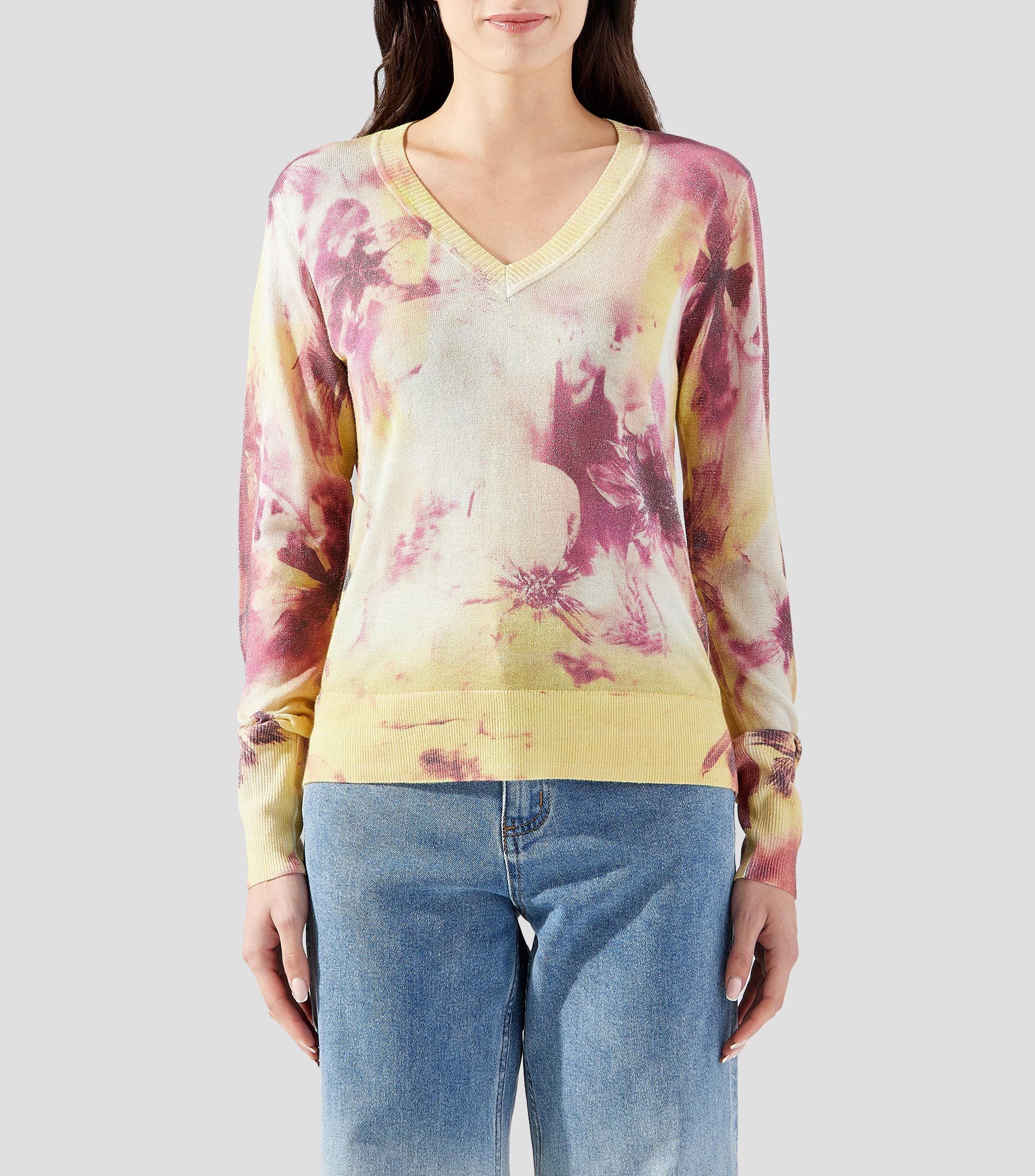 Suéter cuello V Mujer
