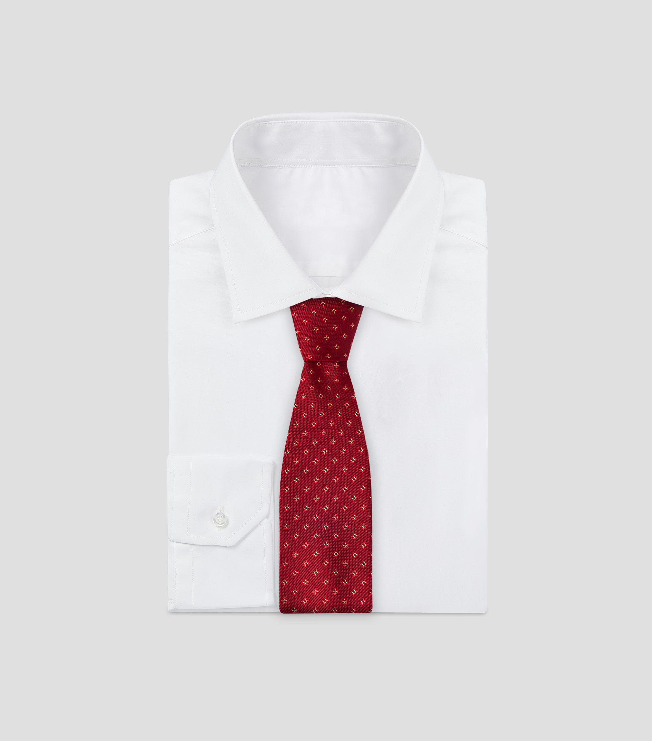 Corbata ancha roja estampada