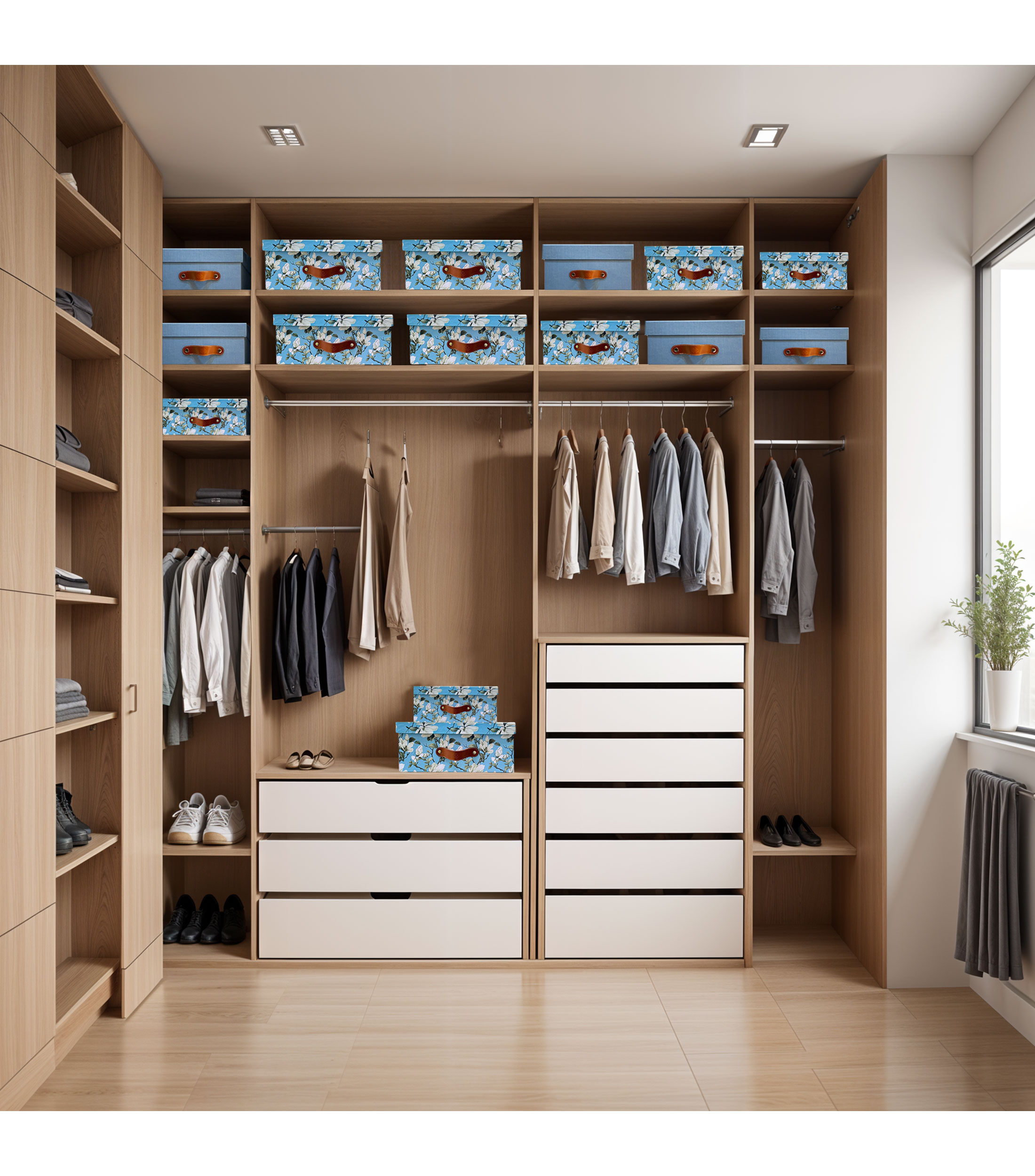 Caja Organizadora mediana Magnolias en carton