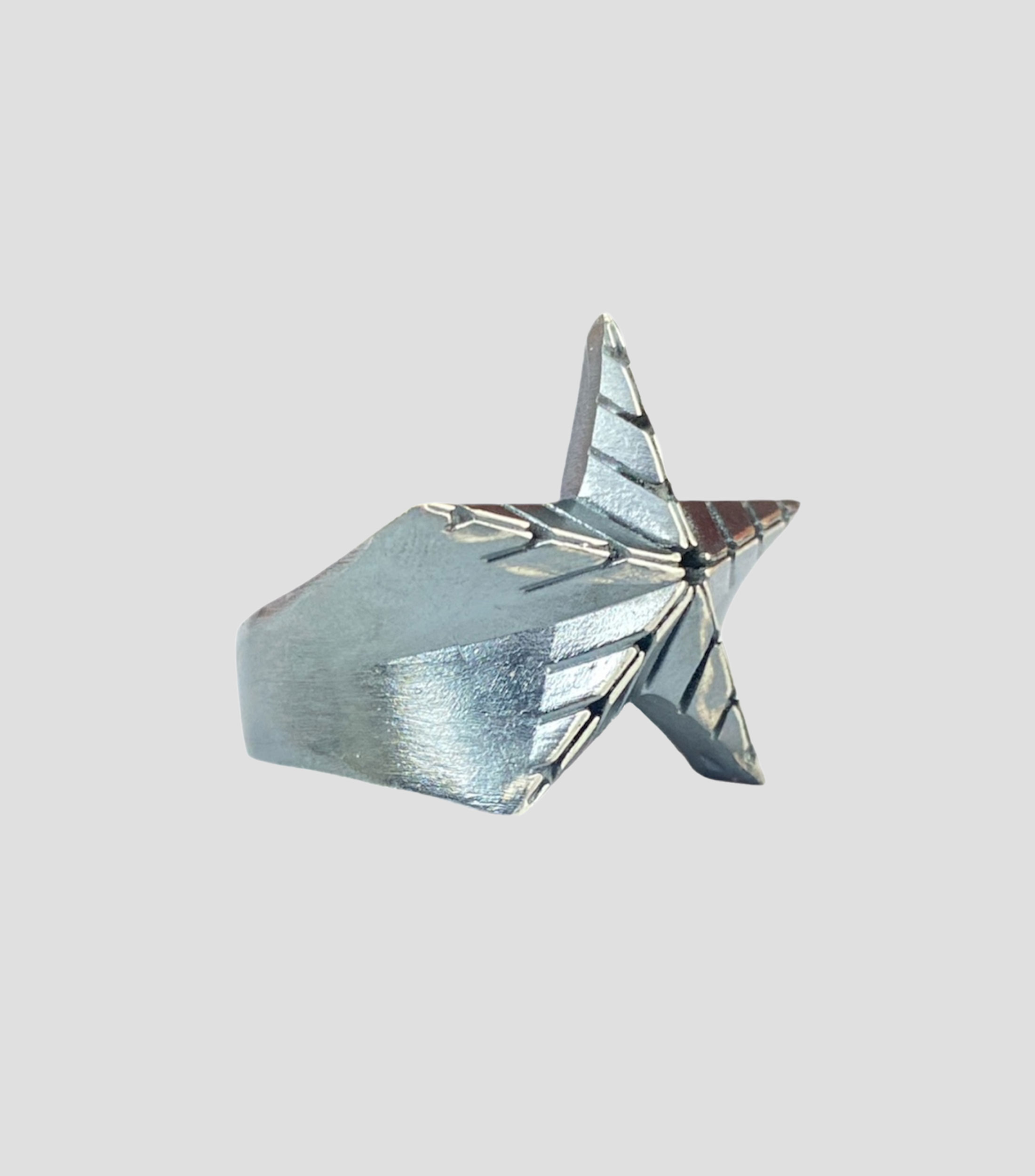 Anillo en plata .925 estrella 3D Unisex