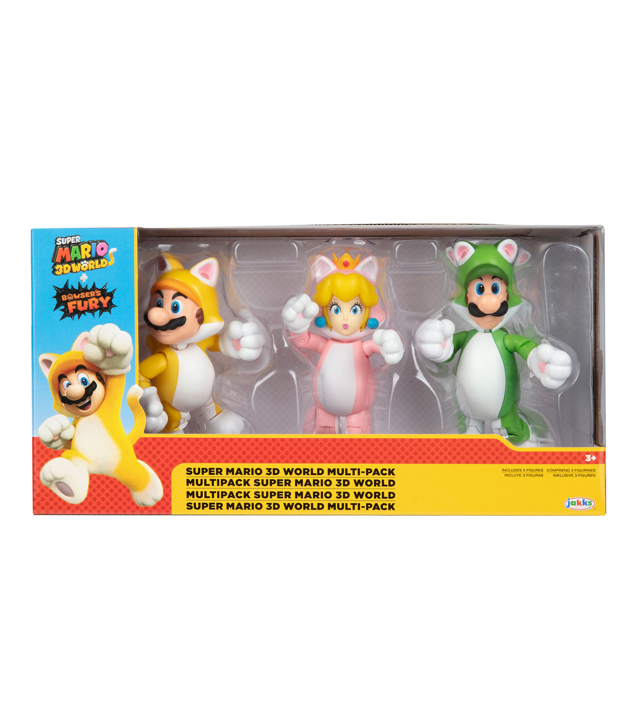 Pack 3 Figuras De Acción De Super Mario 3D World