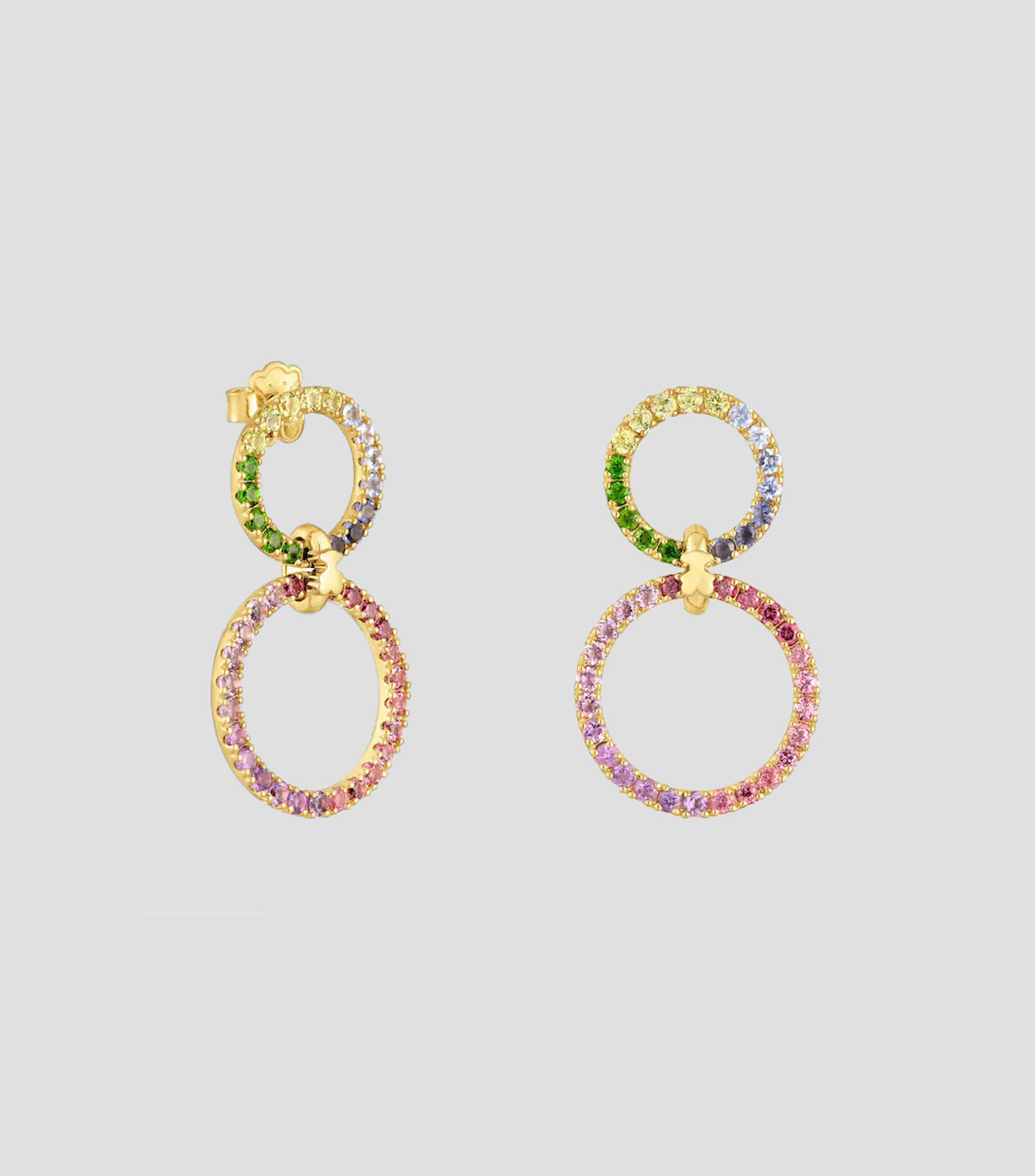 Aretes en Plata con gemas Mujer