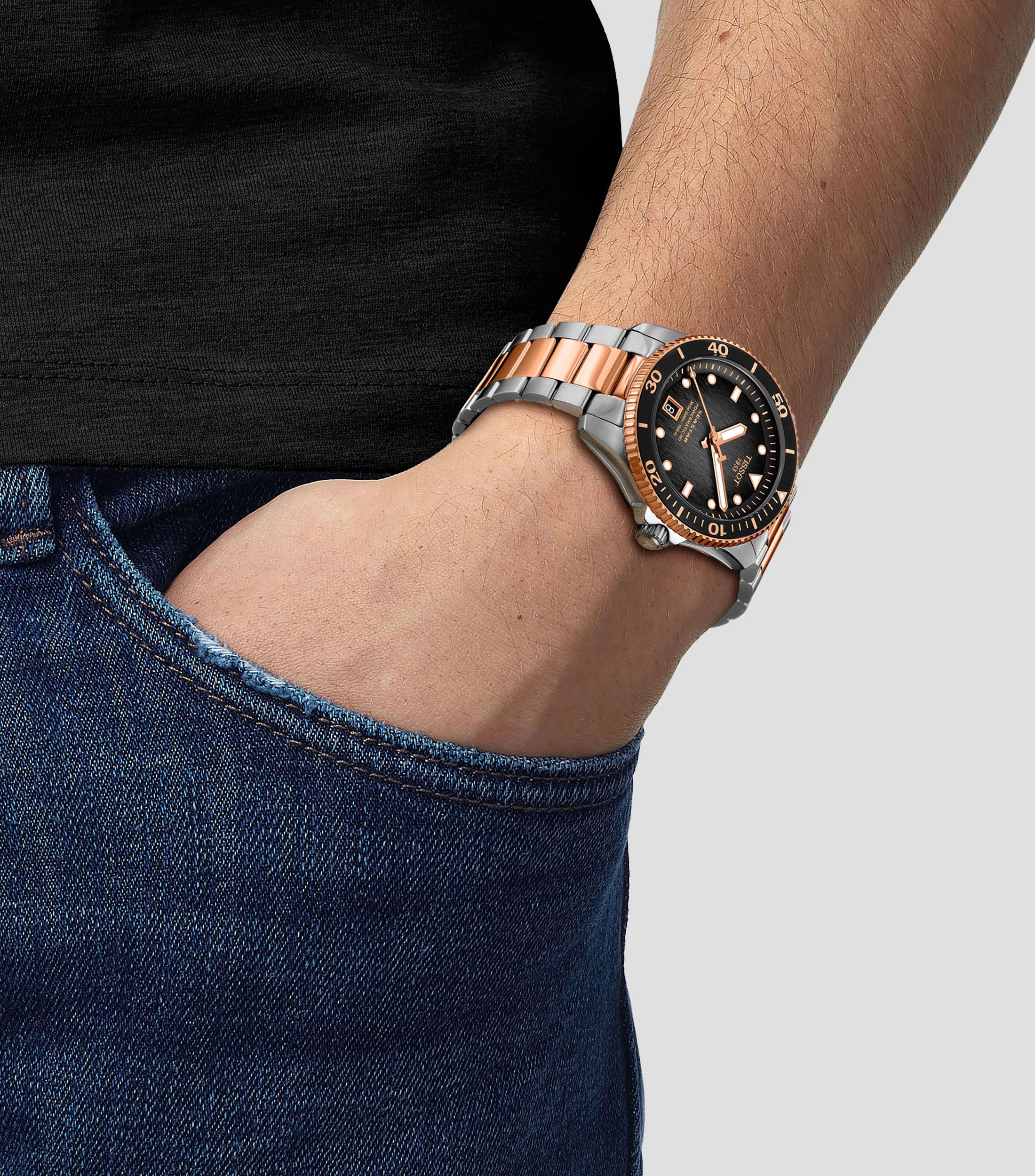 Reloj para Hombre, Casual, Oro Rosa
