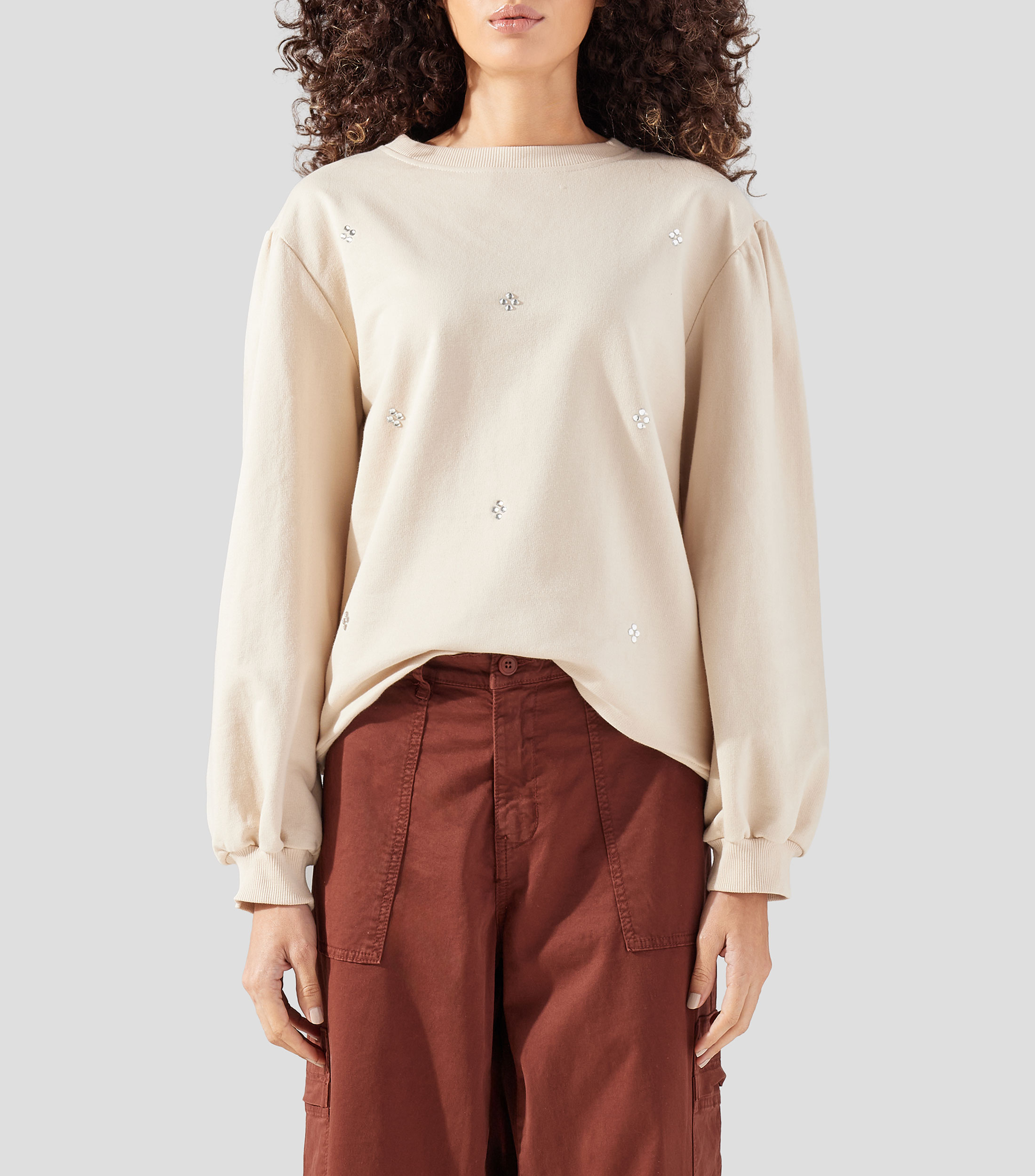 Sudadera con brillos Mujer