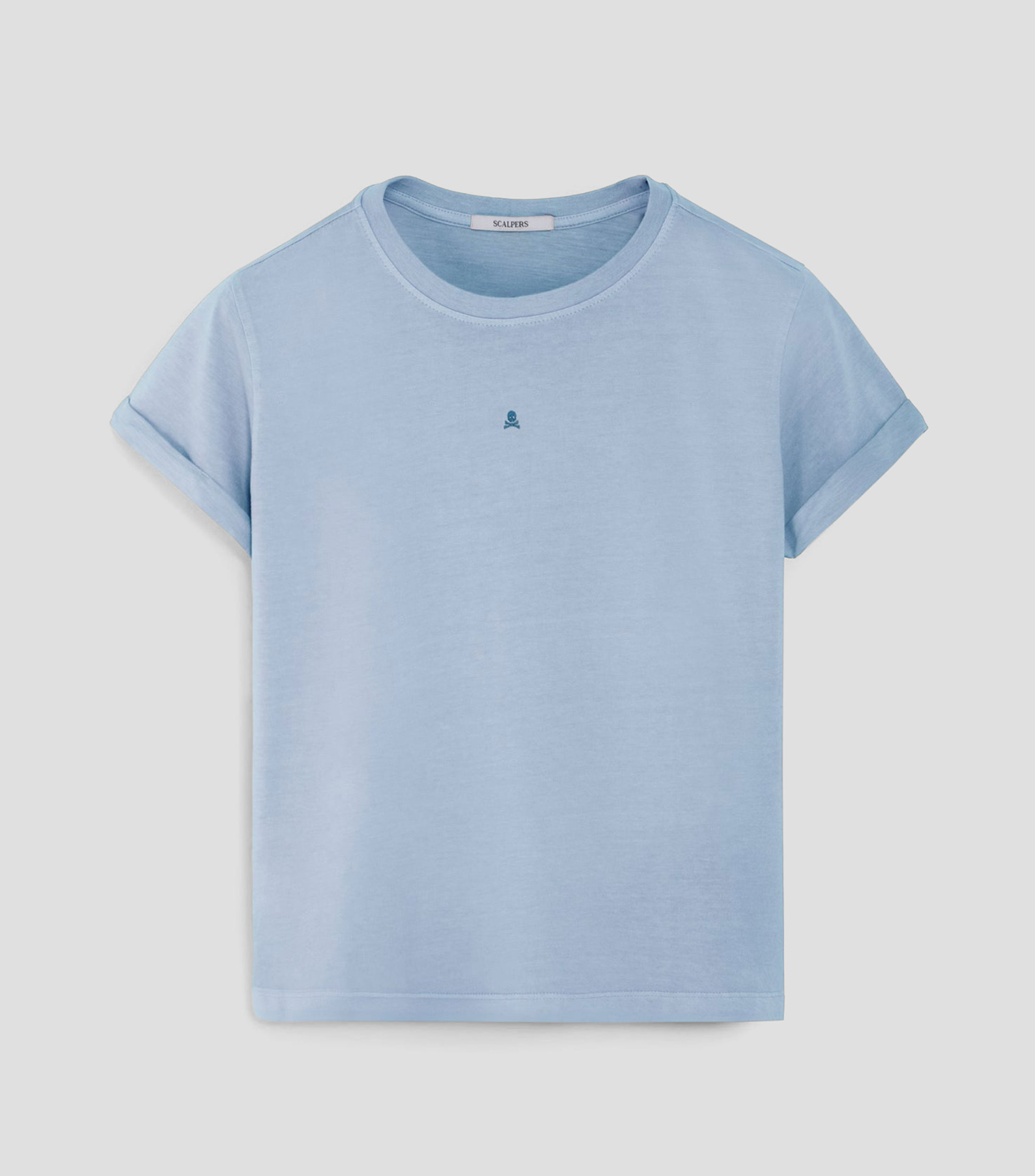 Playera cuello redondo manga corta lisa Mujer